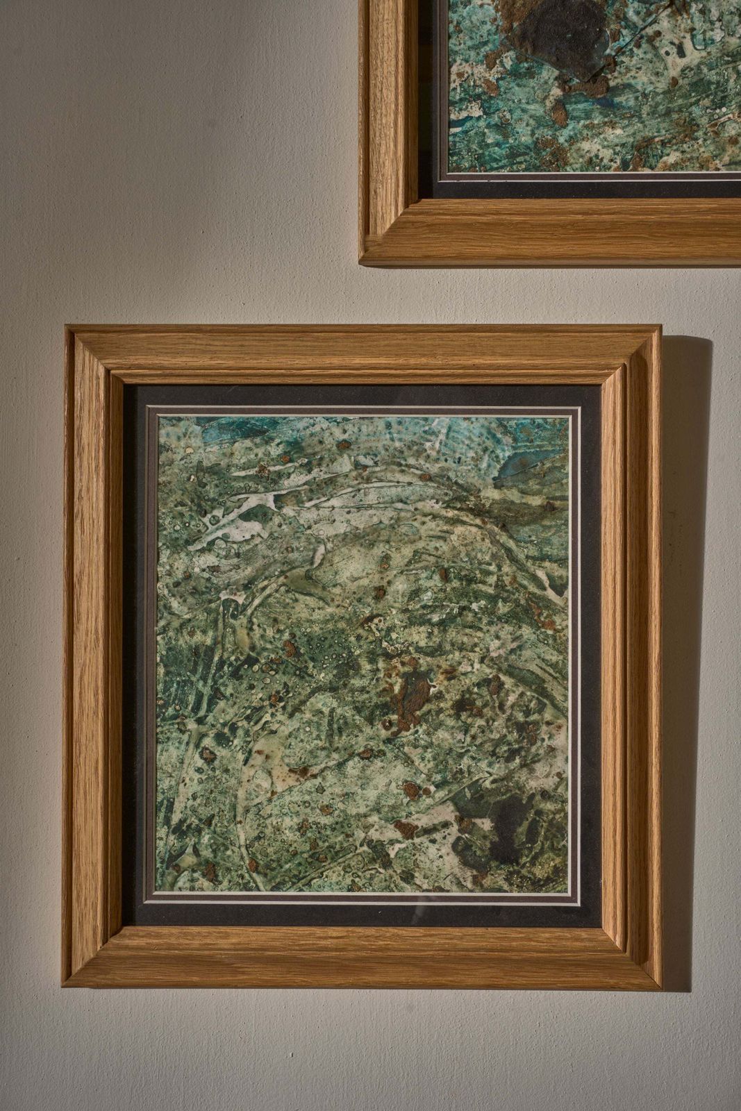 Pair Of Original Mixed Media Abstract Paintings By Philip Wiseman photo Art