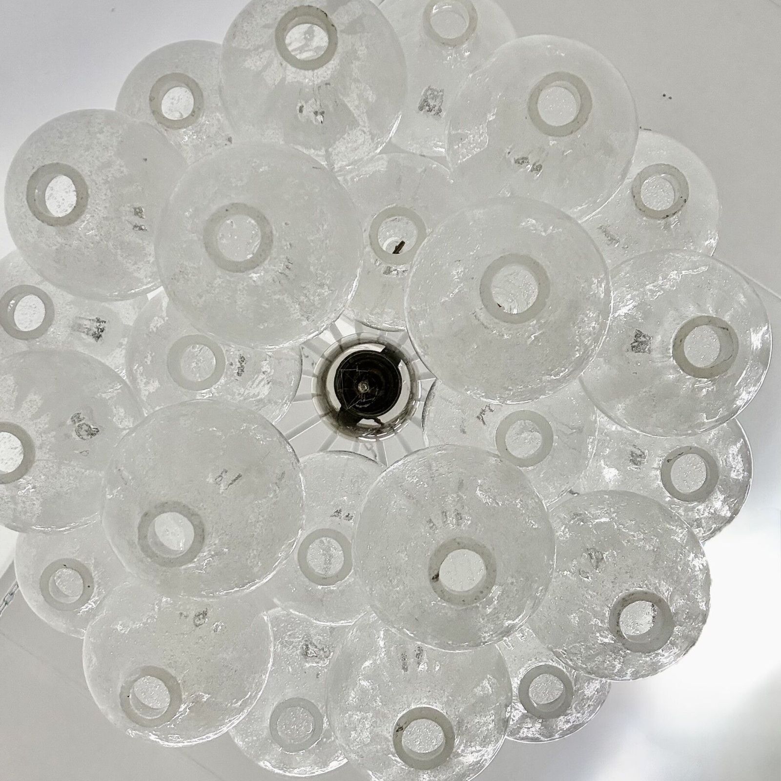 Mid Century Tulipan Glass Flushmount By Kalmar, Austria , 1960s photo for sale