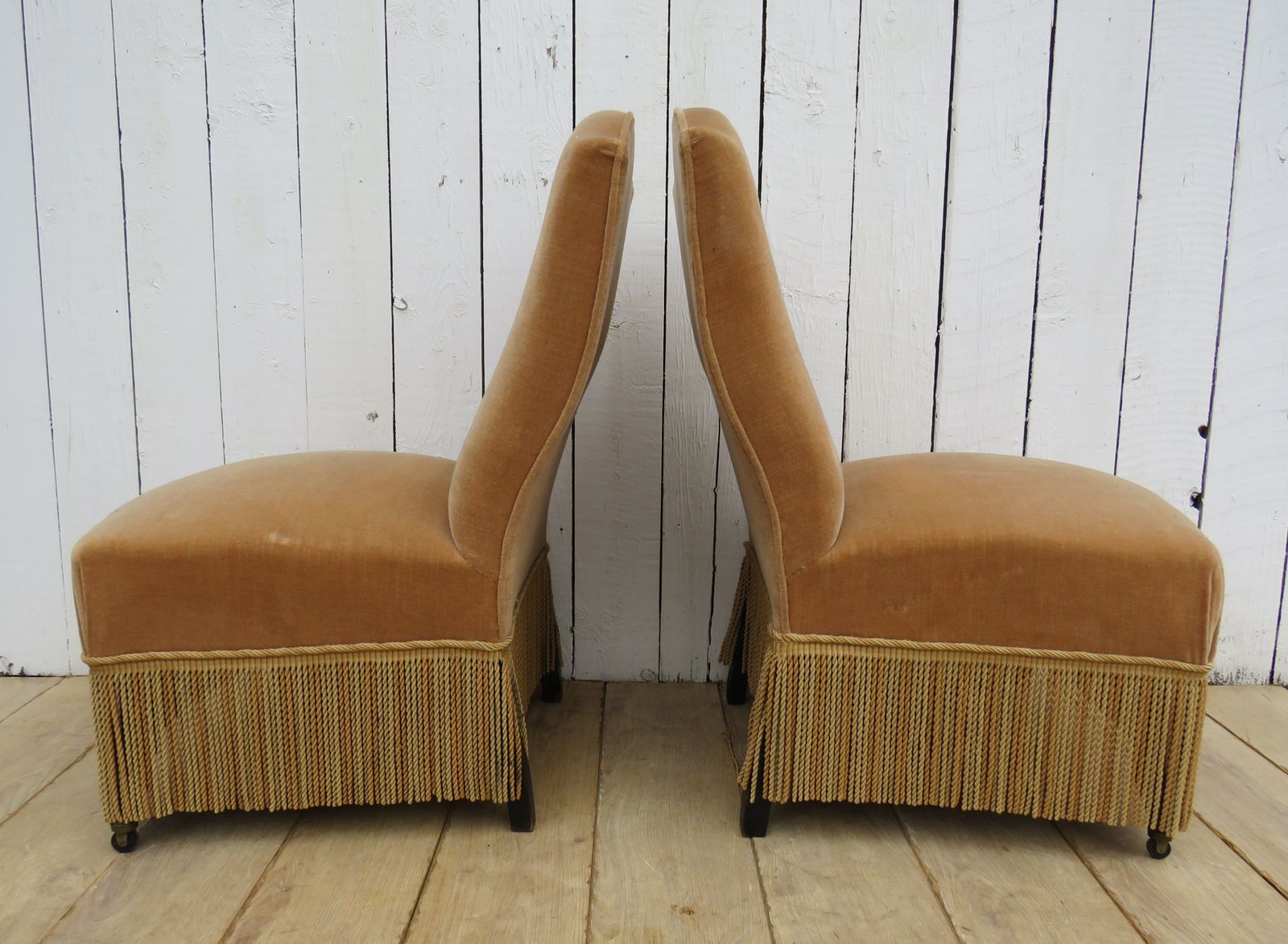 Pair Of Antique Napoleon III Slipper Chairs photo 695.0