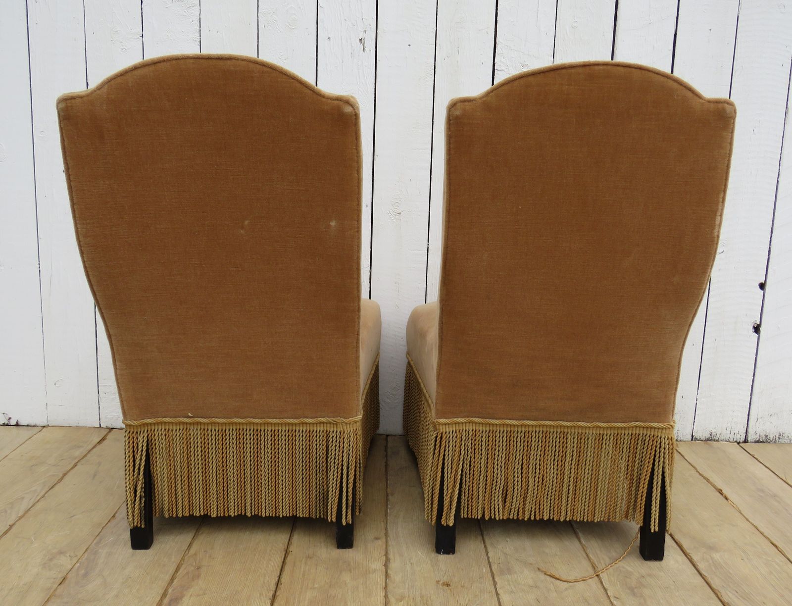 Pair Of Antique Napoleon III Slipper Chairs photo buy