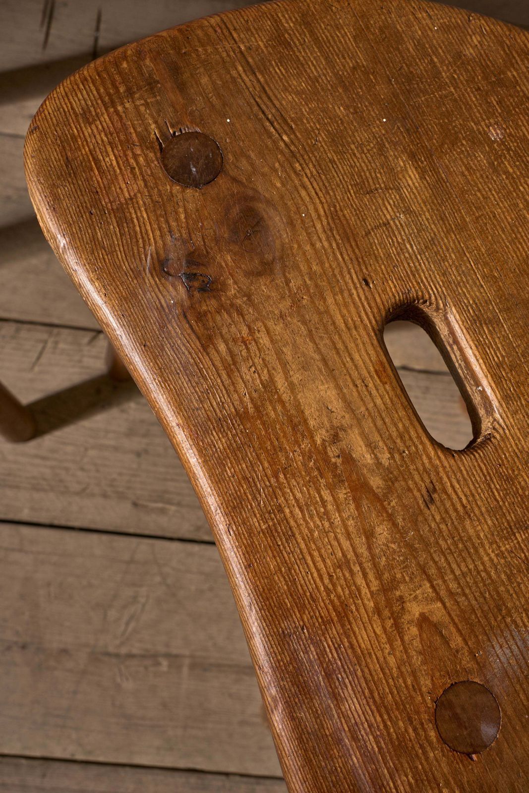 Pair Of 19th Century Pine Vernacular Stools photo 915.0