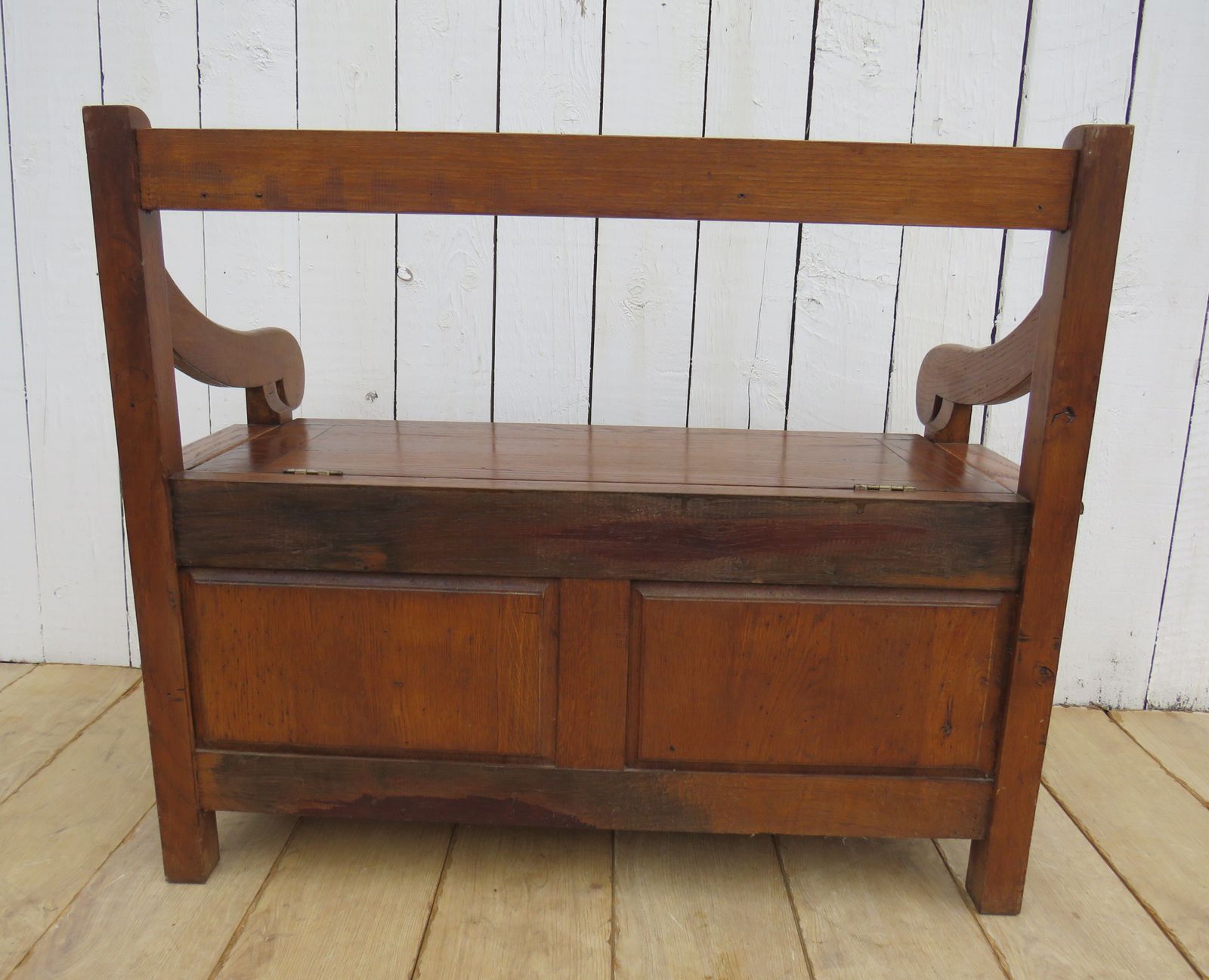 1930's Oak Hall Bench photo Furniture