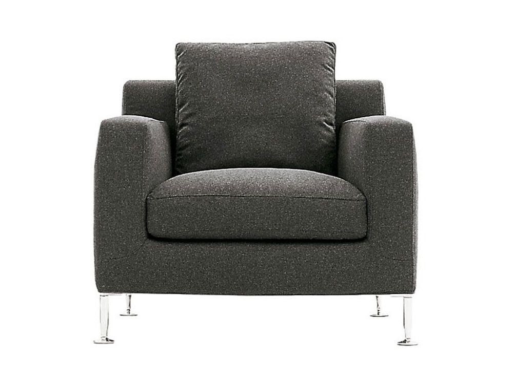 Genuine Bb Italia Harry Armchair In Grey Woven Fabric X 2 Armchairs