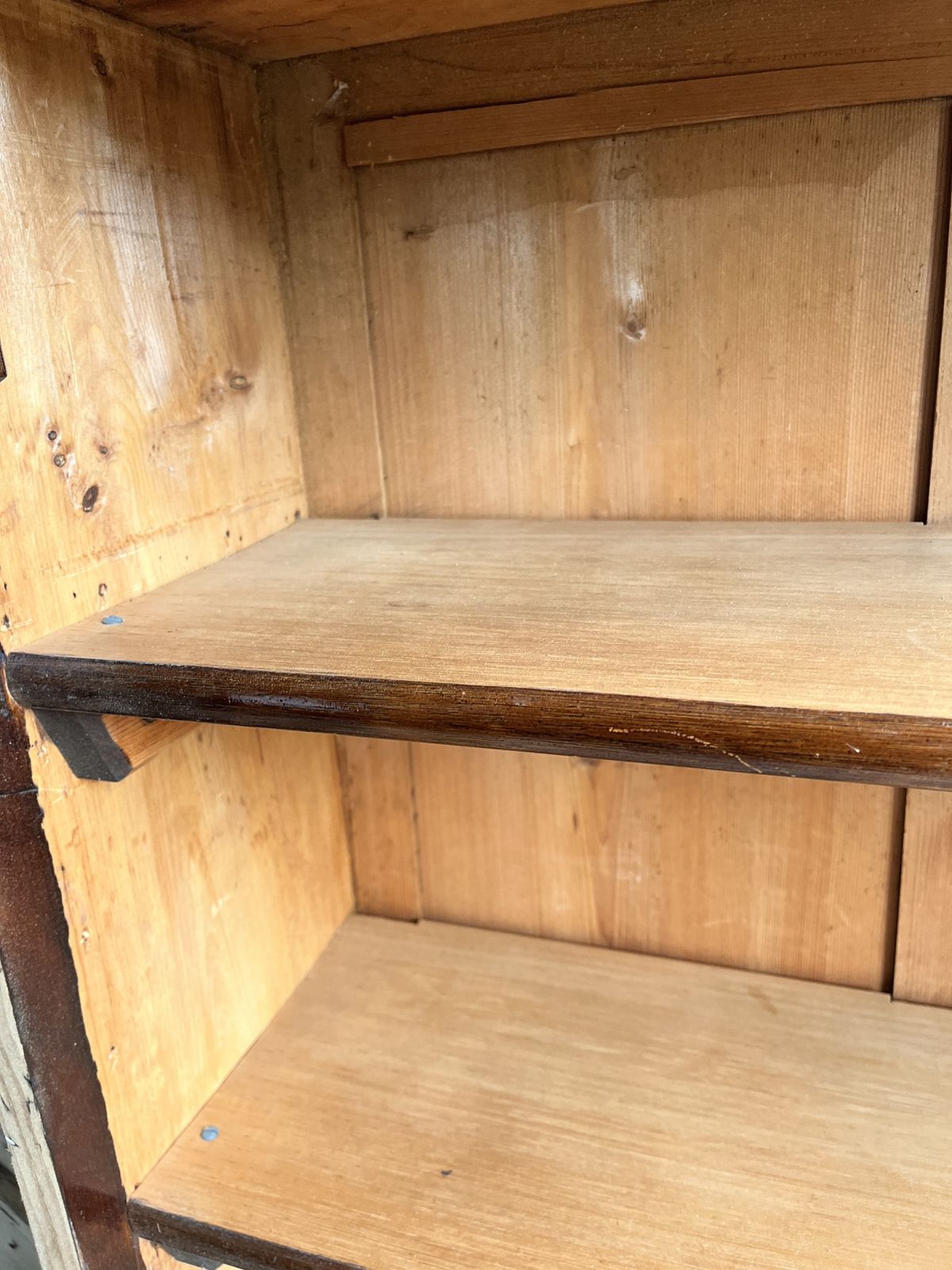 Victorian Pine Display Cabinet photo vintage