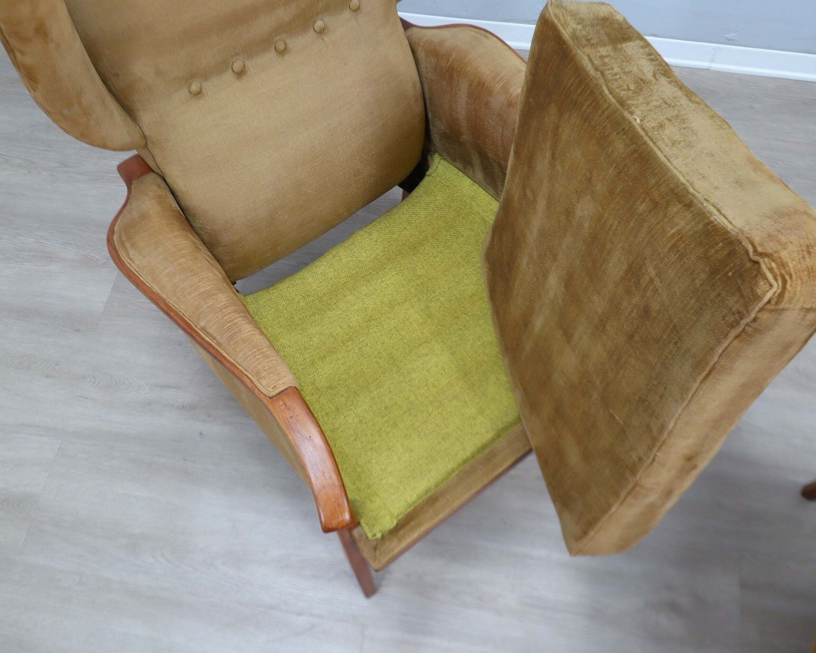 photo buy Camea Italiaanse Relaxfauteuils Dralon Velvet, Set Van 2, Ca. Jaren 1950