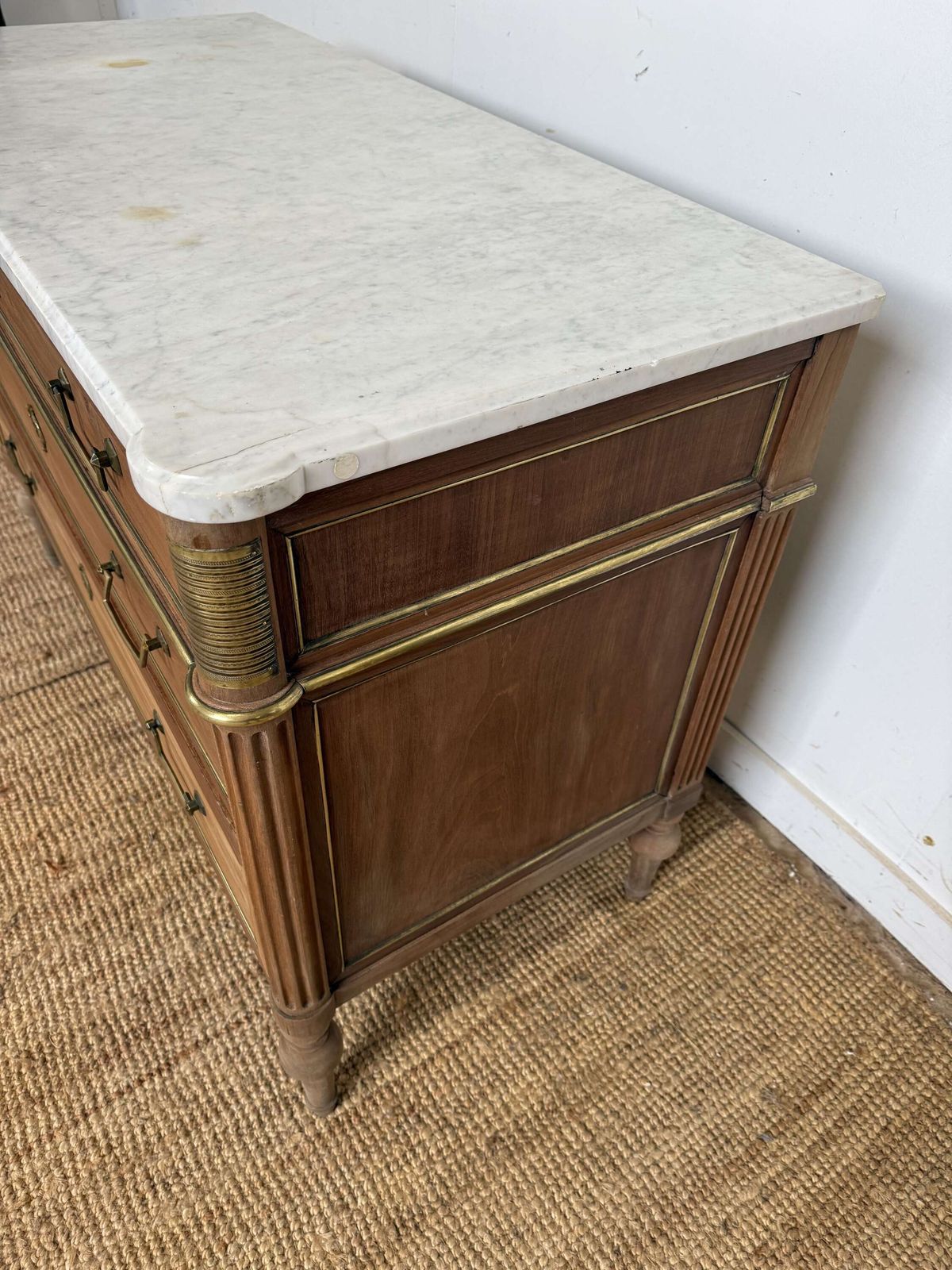 Louis XVI Style Scrubbed Mahogany Commode  Chest Of Drawers photo vinterior