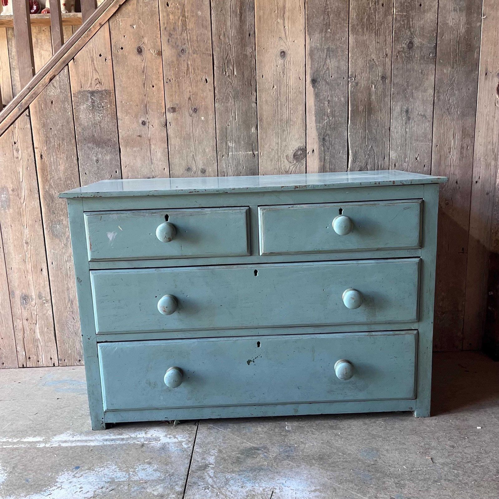 Victorian Painted Pine Chest Of Drawers