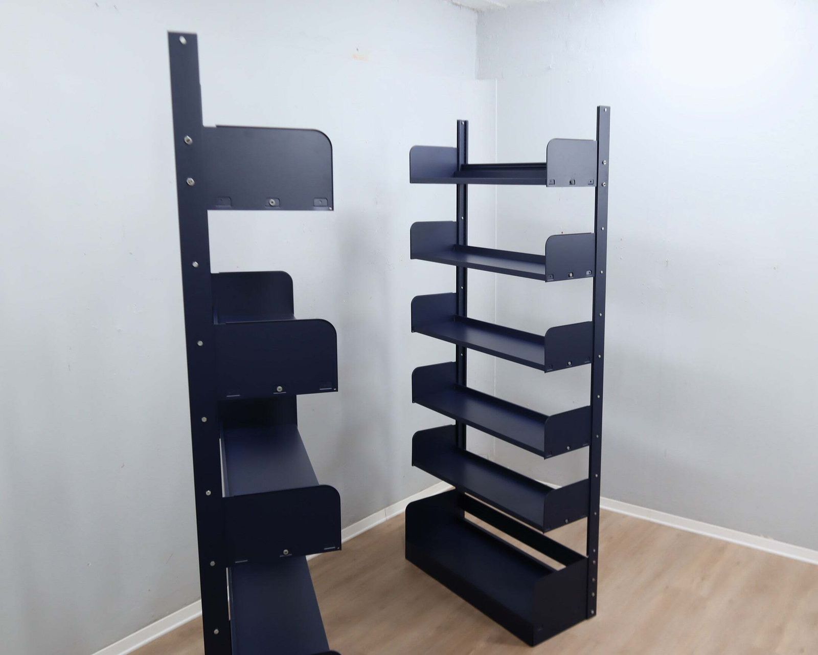Restored Congresso Modular Metal Bookcase Lips Vago 1970s, Set Of 2 photo 1966.0