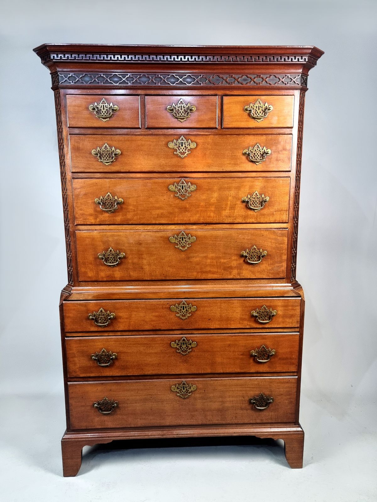 Beautiful Dated “Chippendale” George III Chest On Chest C.1760 photo 1859.98