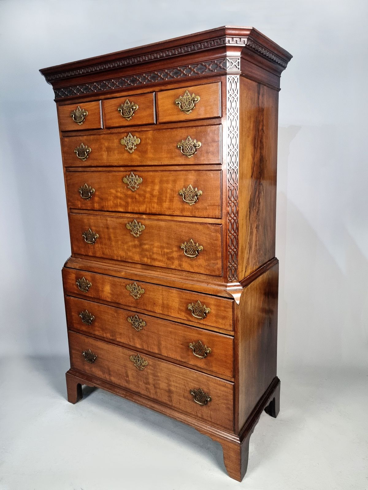 Beautiful Dated “Chippendale” George III Chest On Chest C.1760 photo buy