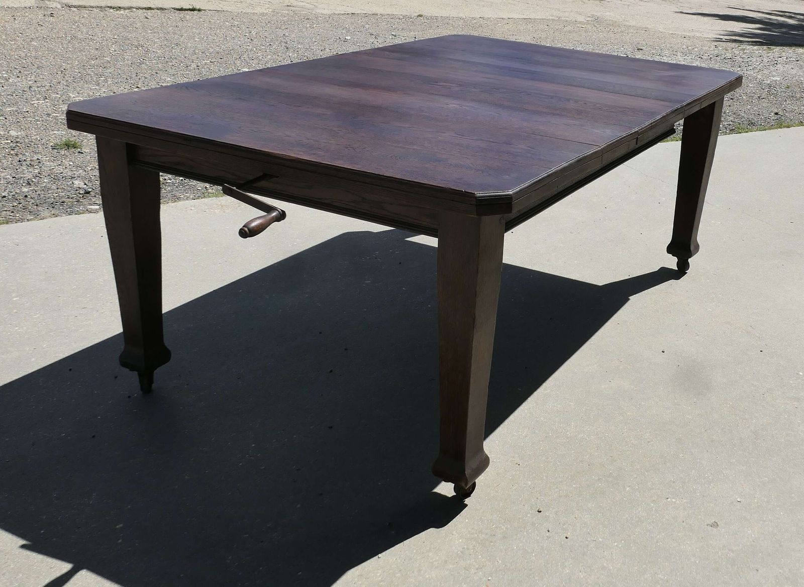 Victorian Arts And Crafts Oak Wind Out Table, Extending Dining Table This Is A Very Stu photo for sale
