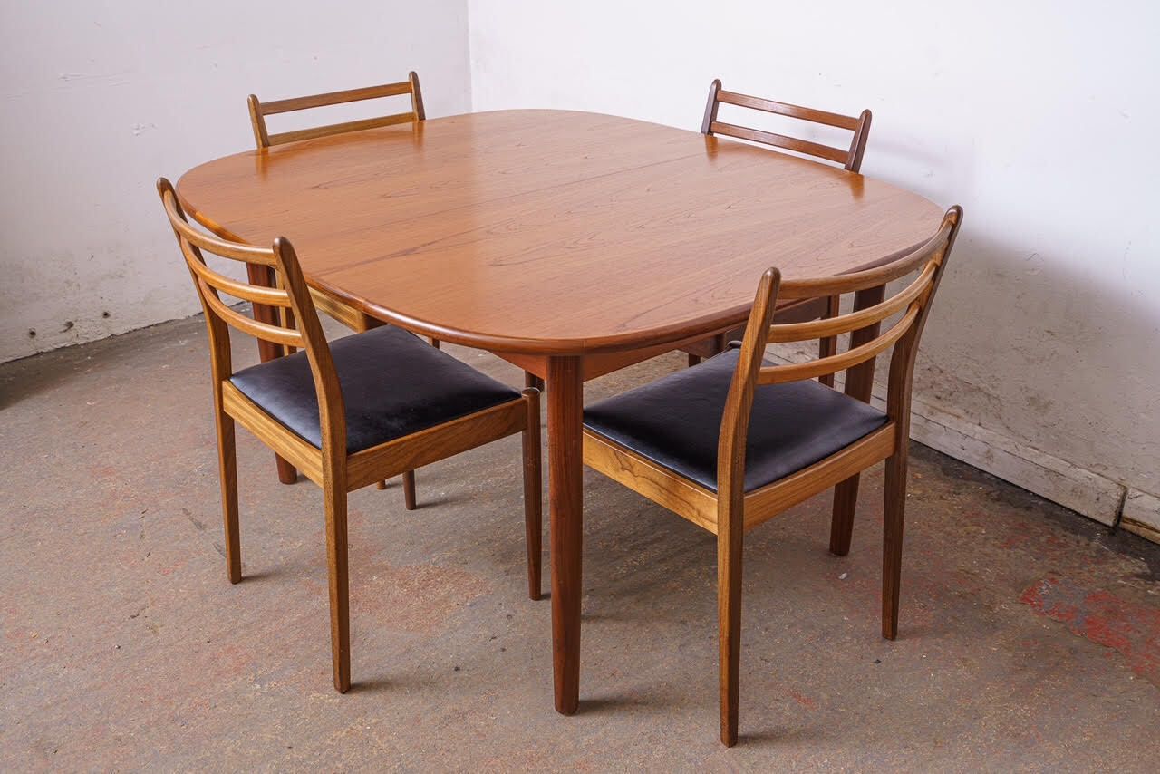 photo furniture G Plan Mid Century Teak Extending Dining Table With 4 Chairs