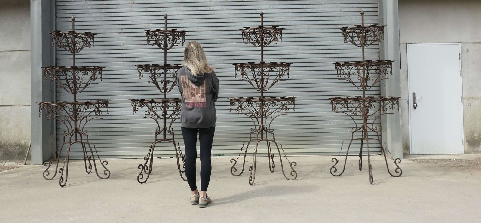 7ft3” Tall Medieval Candelabra. Castle Torchere We Have 4 Of These photo furniture