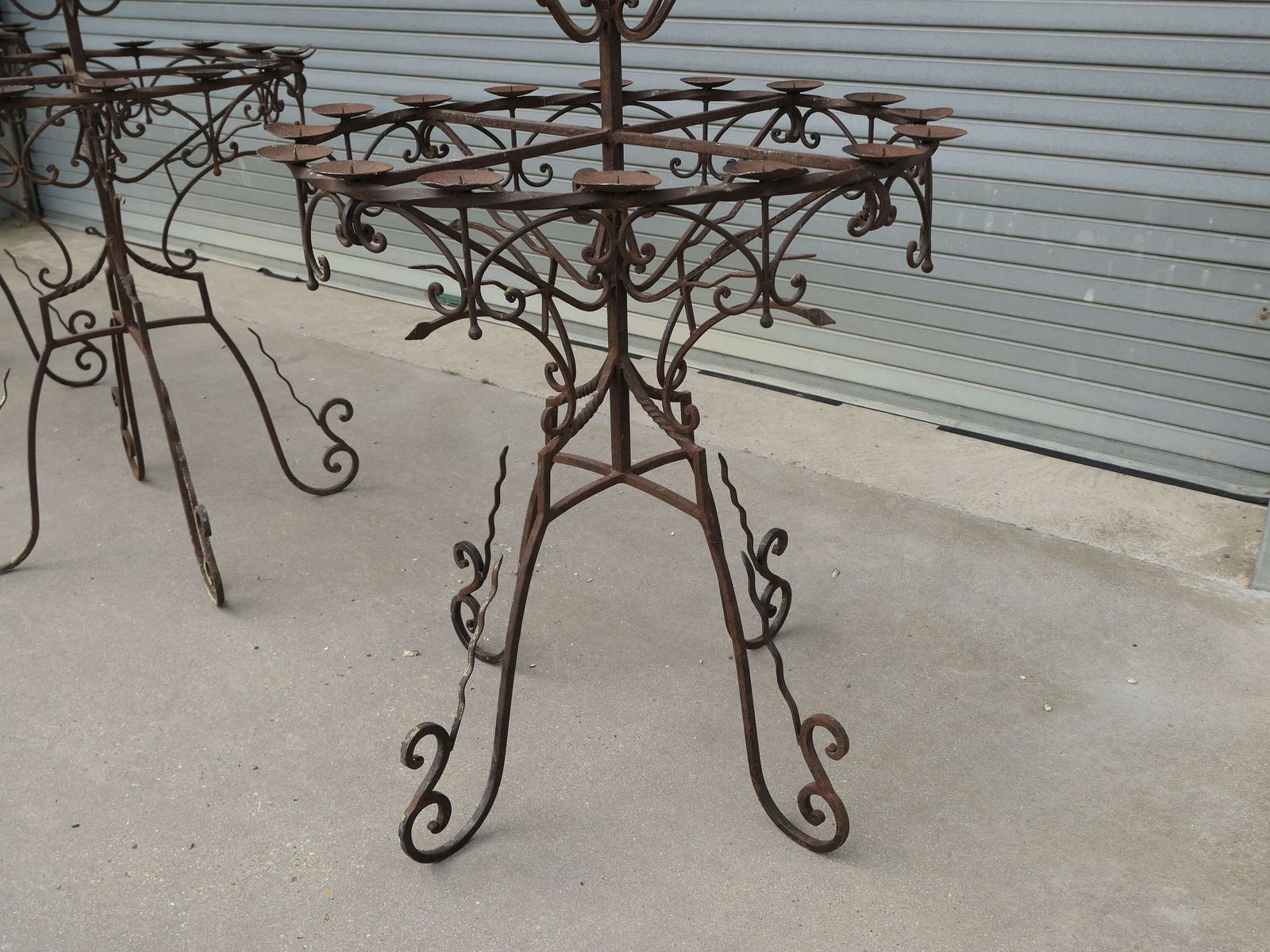 7ft3” Tall Medieval Candelabra. Castle Torchere We Have 4 Of These photo vinterior