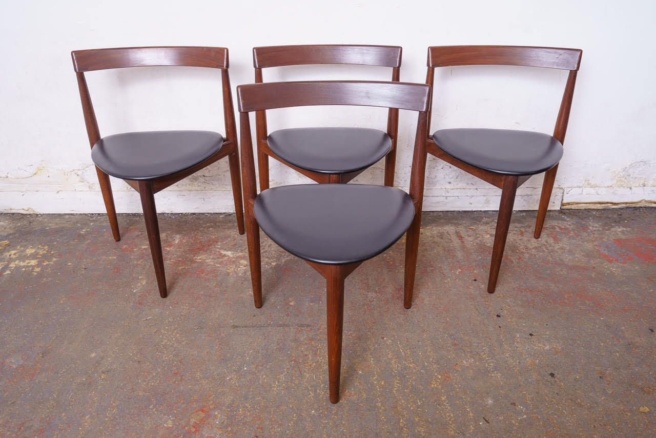 Danish Mid Century Roundette Dining Table & 4 Chairs By Hans Olsen For Frem Rojle photo vintage