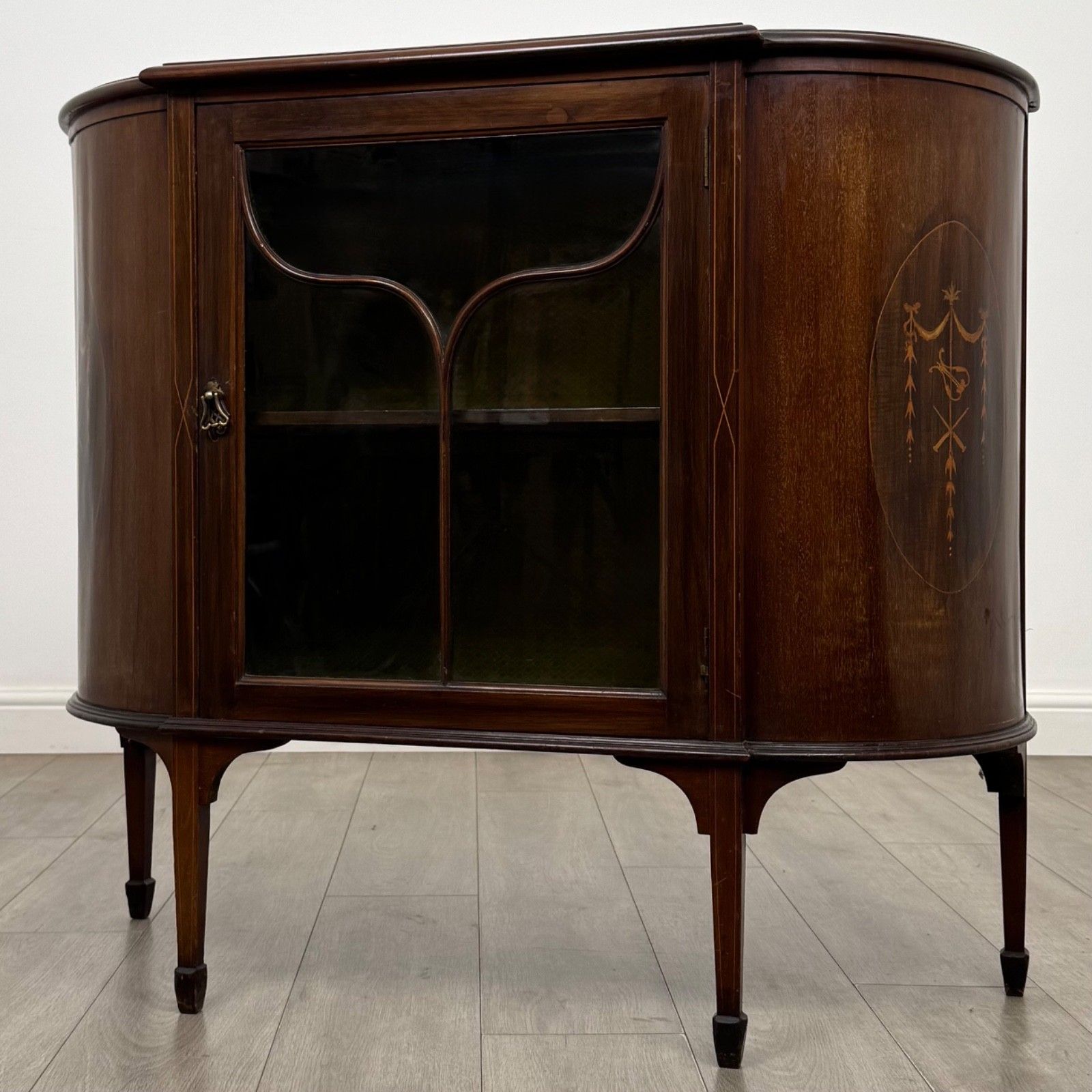 Antique 20th Century Edwardian Display Cabinet In Mahogany ( Af 5877 ) photo for sale