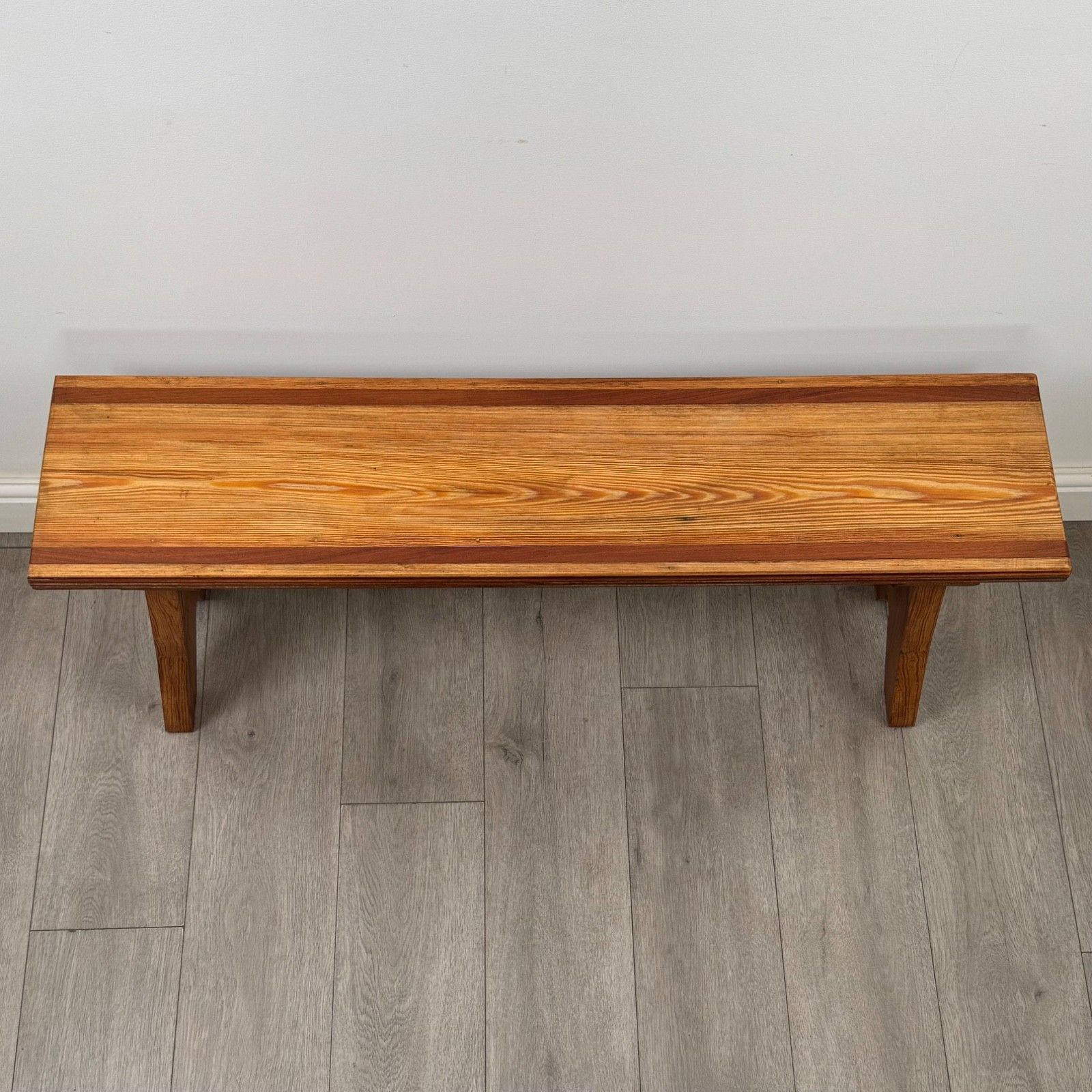 photo furniture Antique 20th Century Small Good Quality Pitch Pine Bench ( Af 5874 )