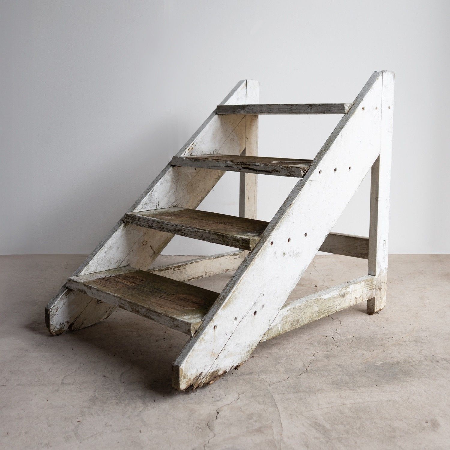 Set Of Antique Estate Made Painted Pine Country House Steps, English, 19th C.