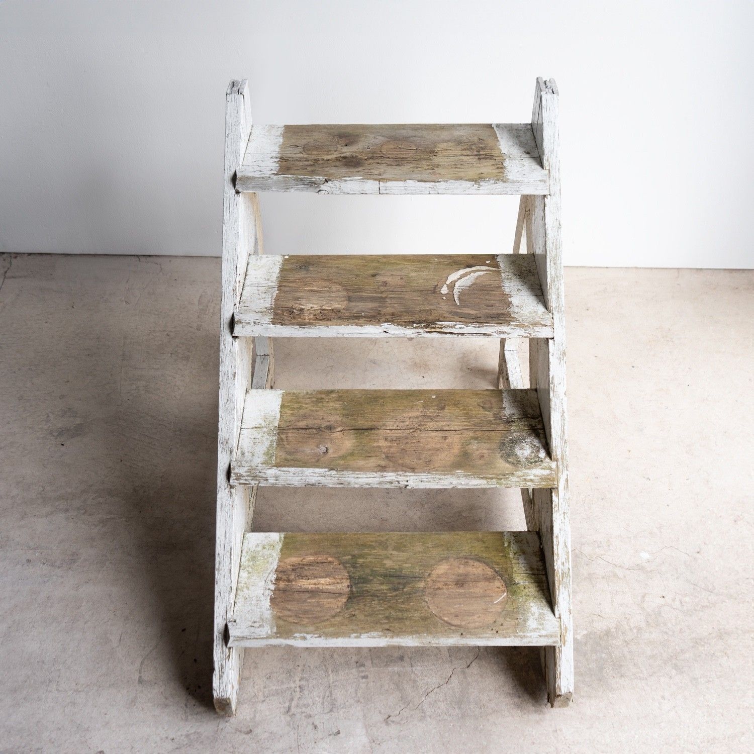 photo for sale Set Of Antique Estate Made Painted Pine Country House Steps, English, 19th C.