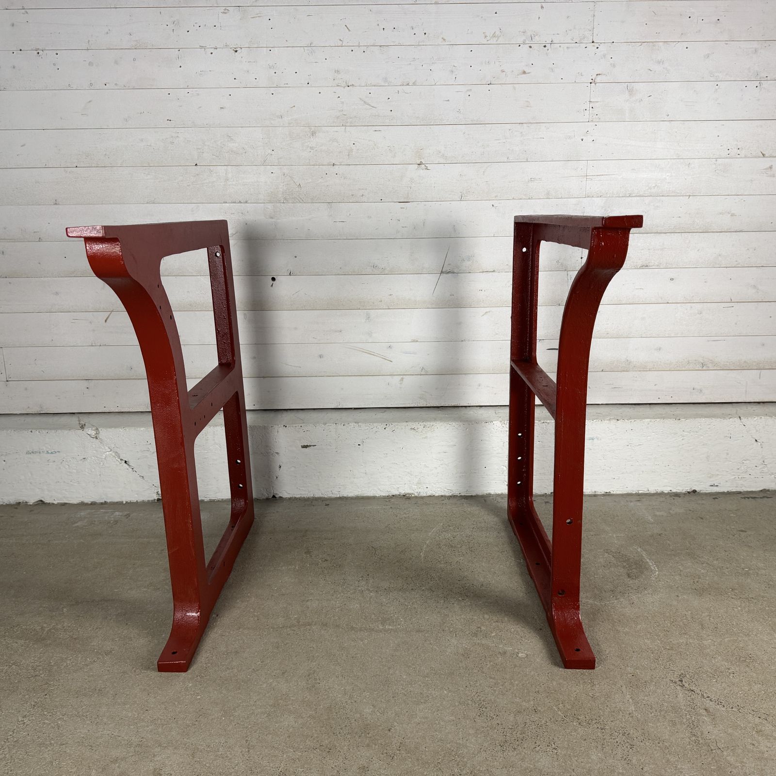 Pair Of Primed Antique Industrial Bench Legs photo for sale