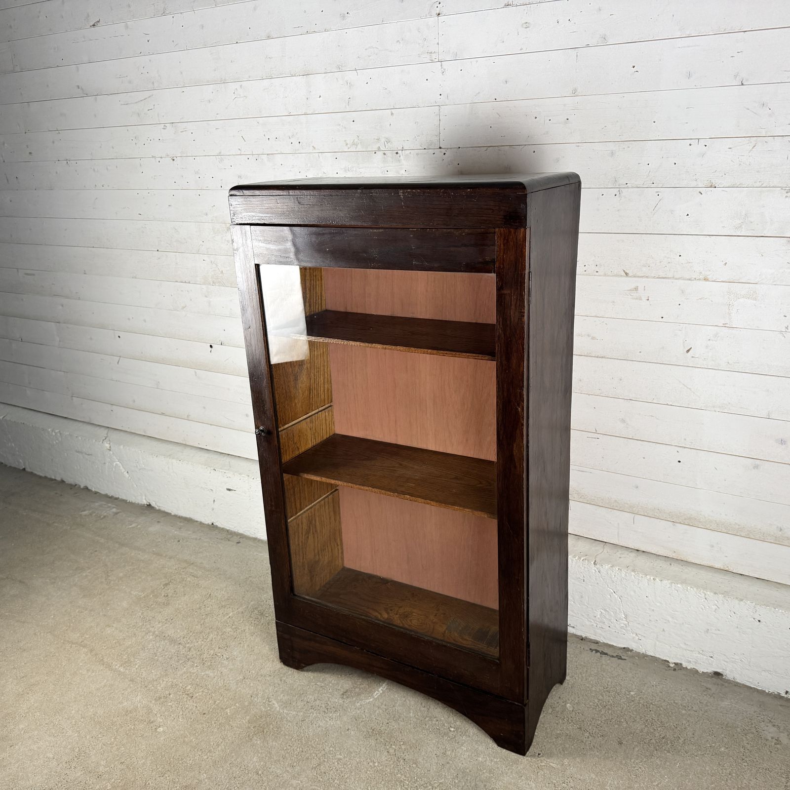 Vintage 1940s Glazed Oak Cabinet