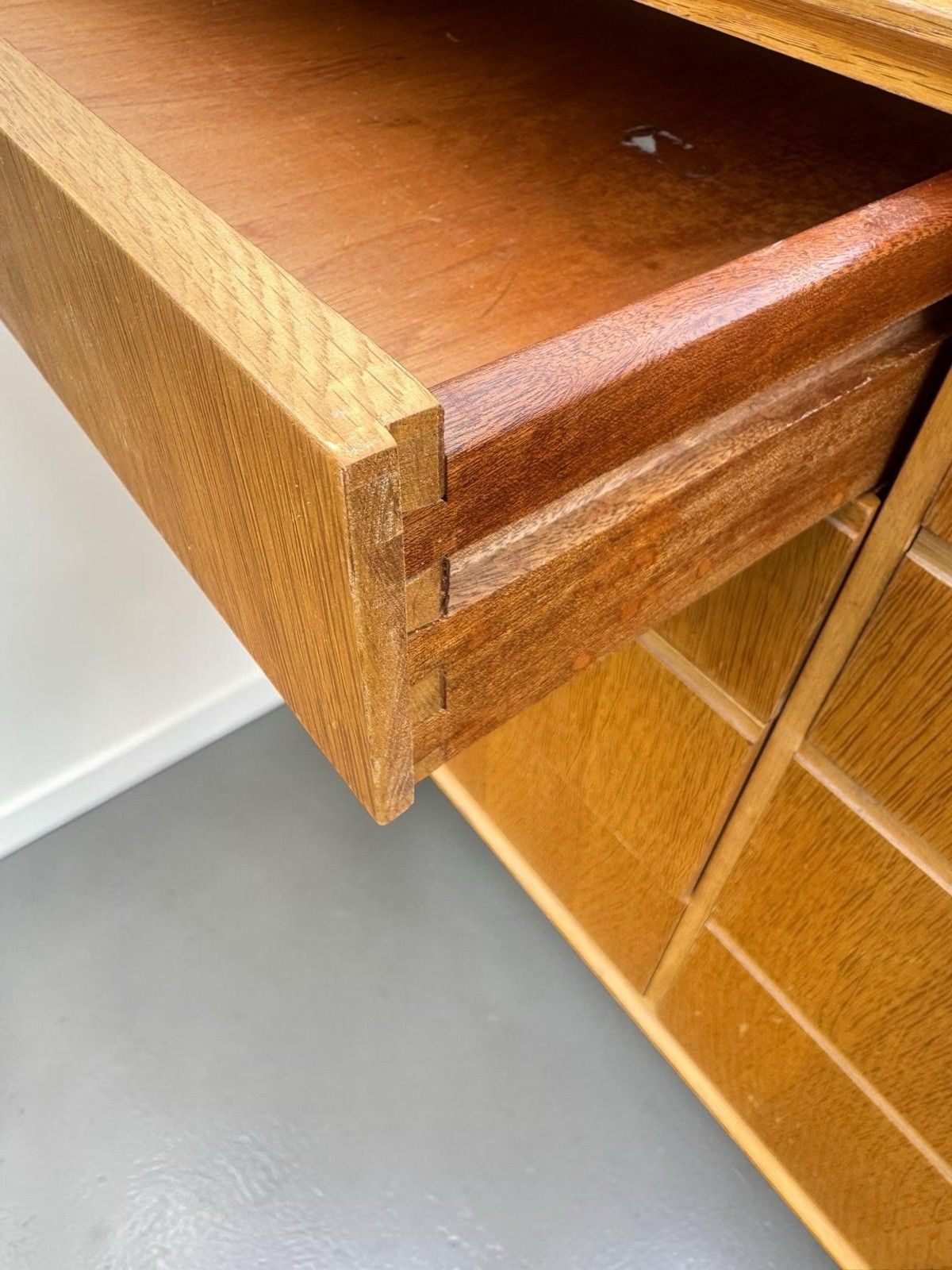 Meredew Light Oak Chest Of Drawers Wide Boy Rare Mid Century C1960s photo for sale