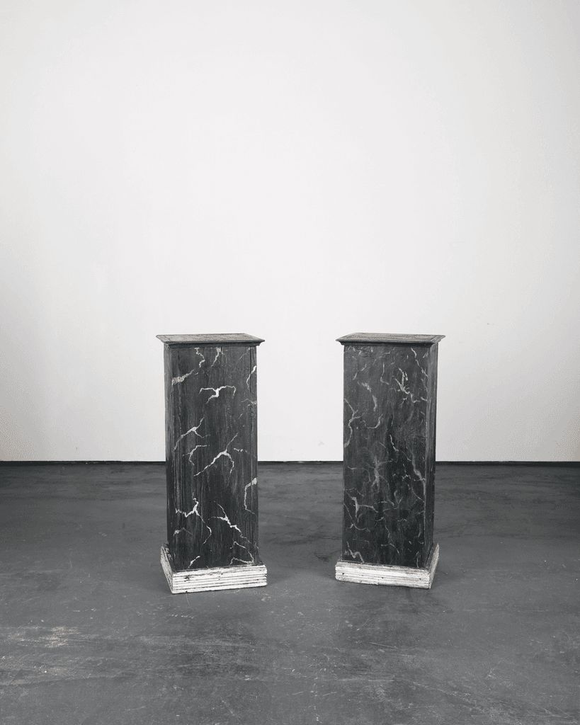 Pair Of Early 20th C. Painted Plinths photo vinterior