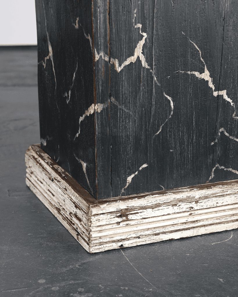 Pair Of Early 20th C. Painted Plinths photo vintage