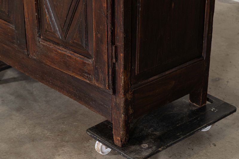 4543.0 18thc French Povincial Ash Diamond Point Armoire photo