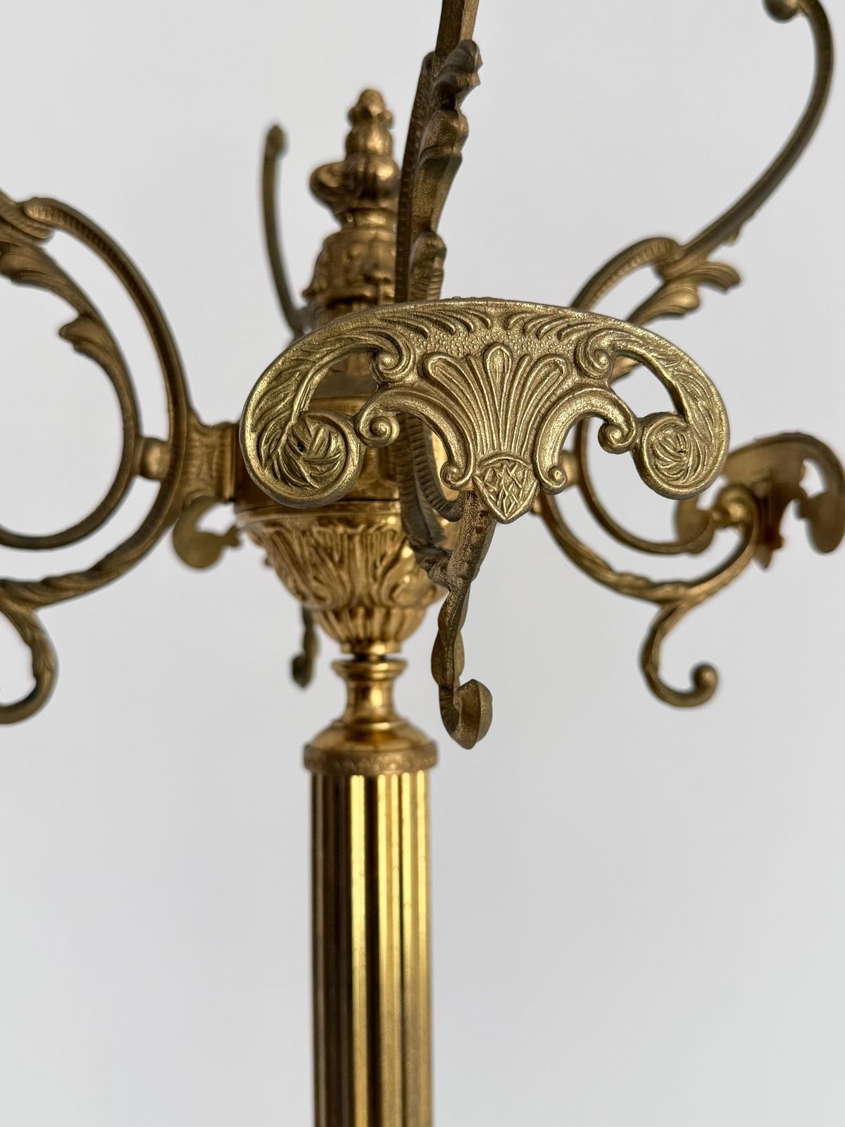 Vintage Brass Coat Rack With Rotating Crown And Decorative Three Leg Base photo 1168.0