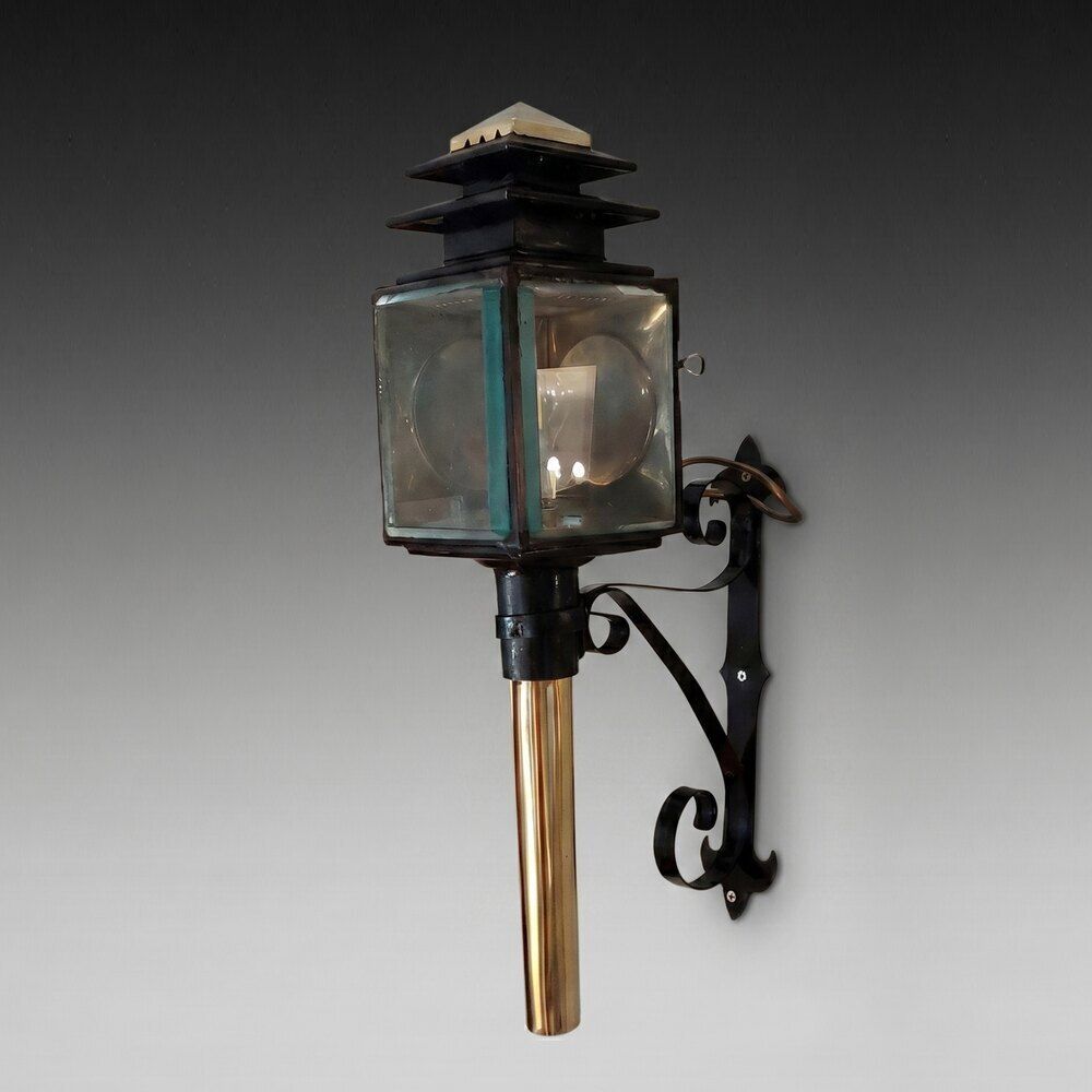Brass And Cast Iron Coach/Carriage Lamp