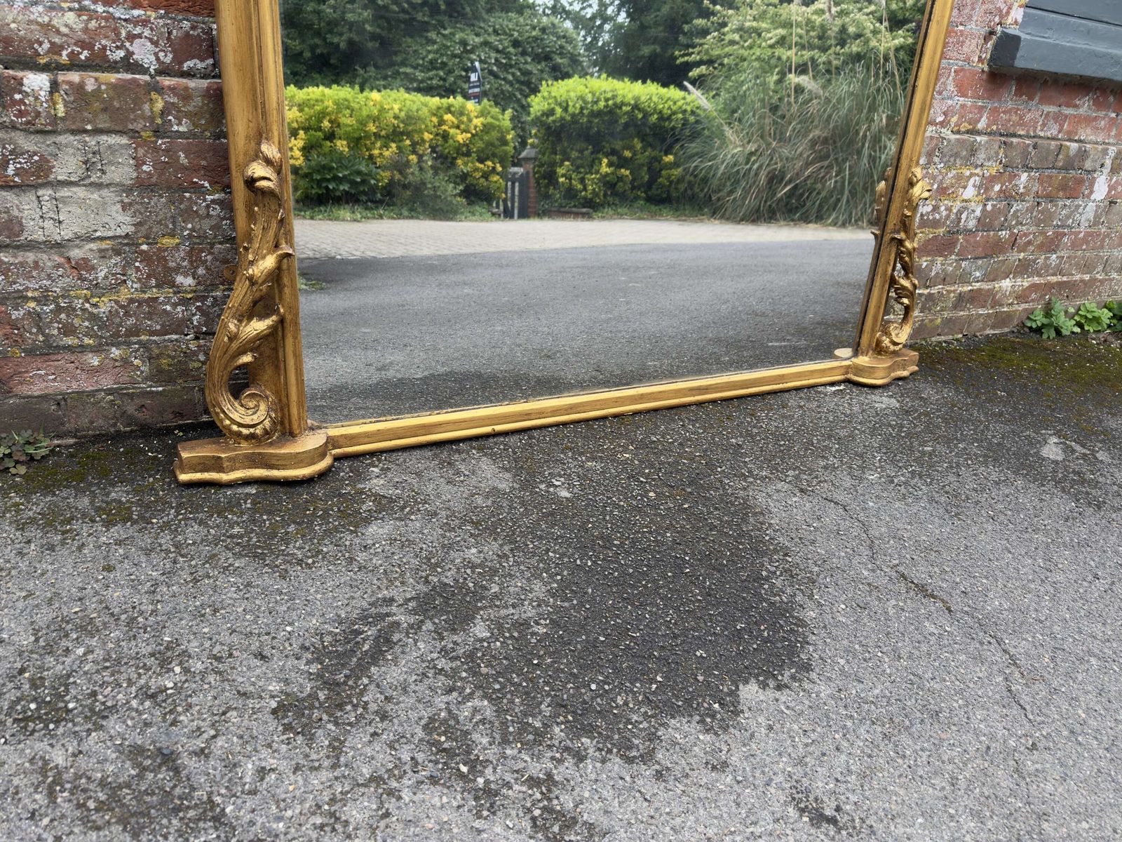 A Superb Large Antique English 19th Century Arched Top Gilt Overmantle Mirror. photo buy