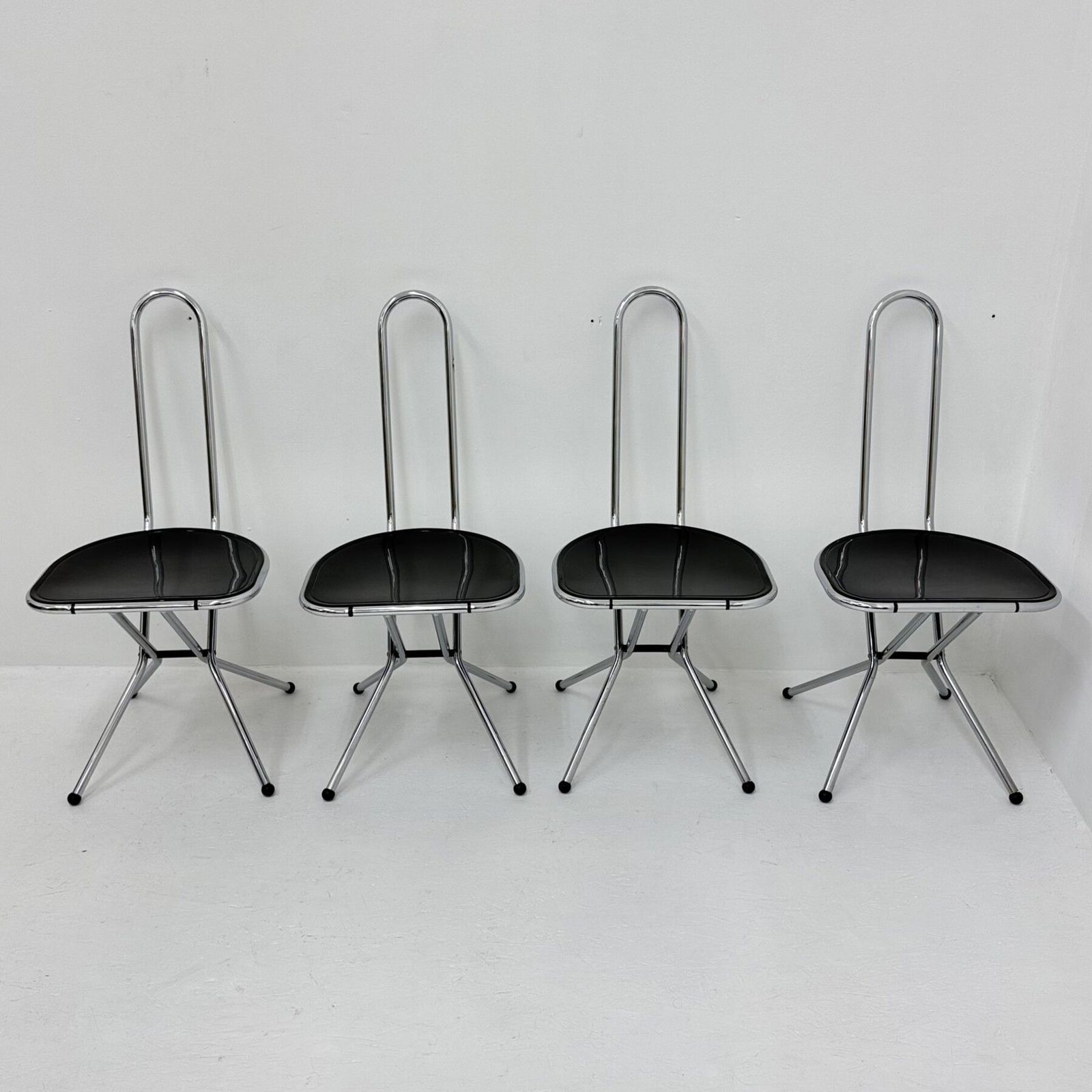 Lot de 4 chaises pliantes post-modernes par Niels Gammelgaard pour Ikea, années 1980 photo buy