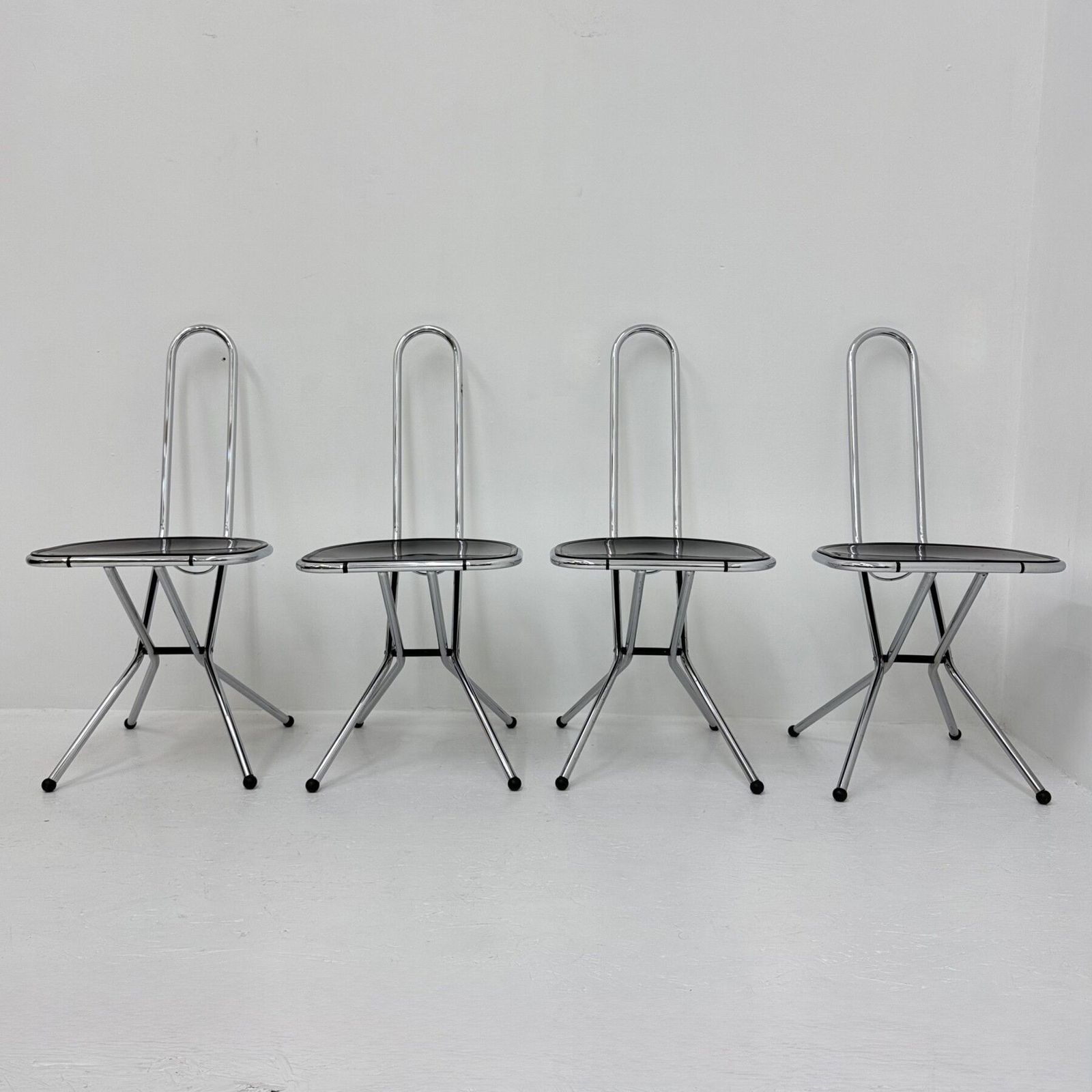Set Of 4 Post Modern Folding Chairs By Niels Gammelgaard For Ikea , 1980’s photo vintage