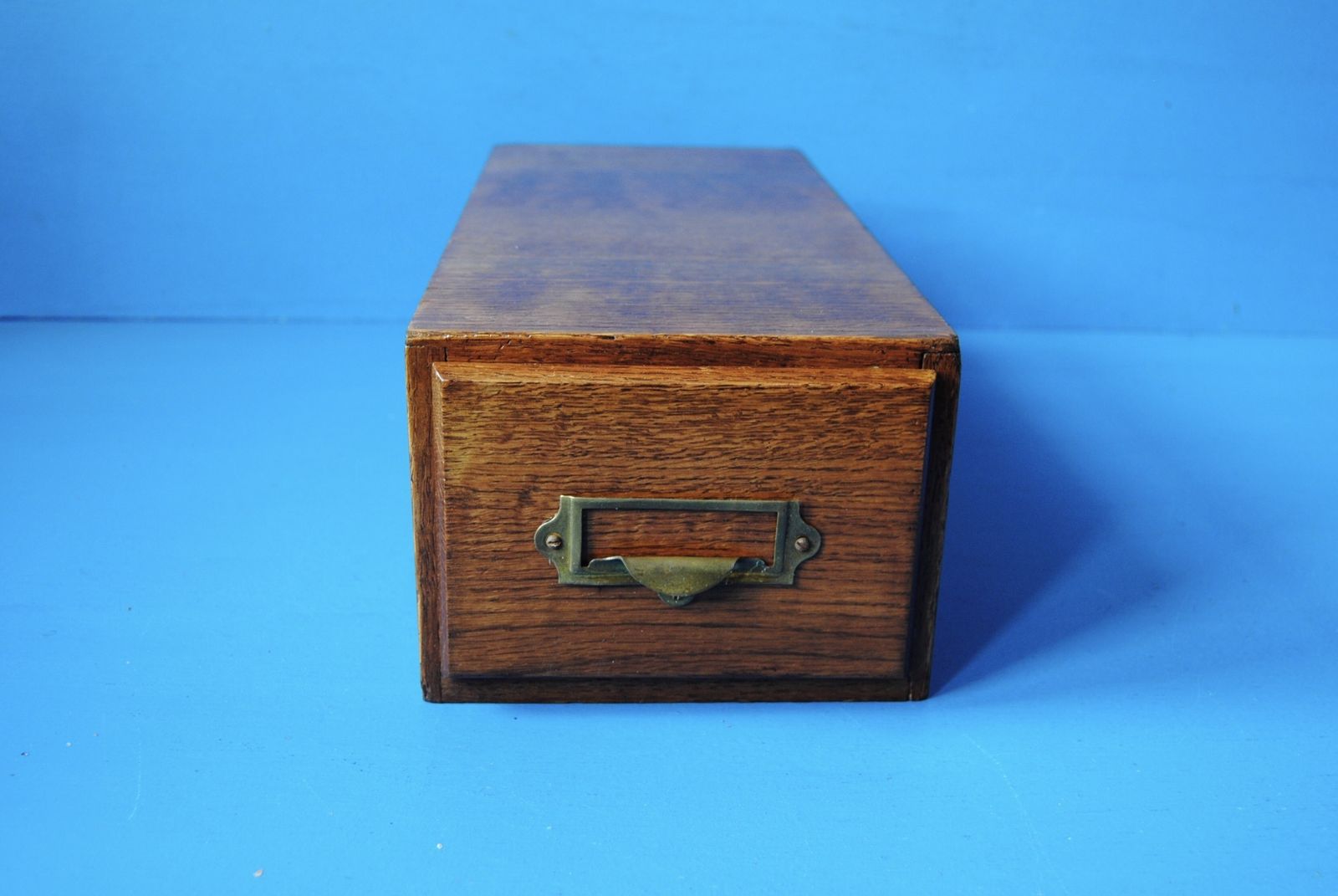 Vintage Oak Library Card Index Storage Drawer photo buy