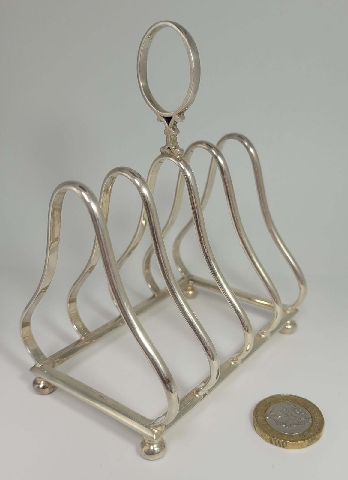 Sheffield Silver Toast Rack Hallmarked English Edwardian 1900 Tableware