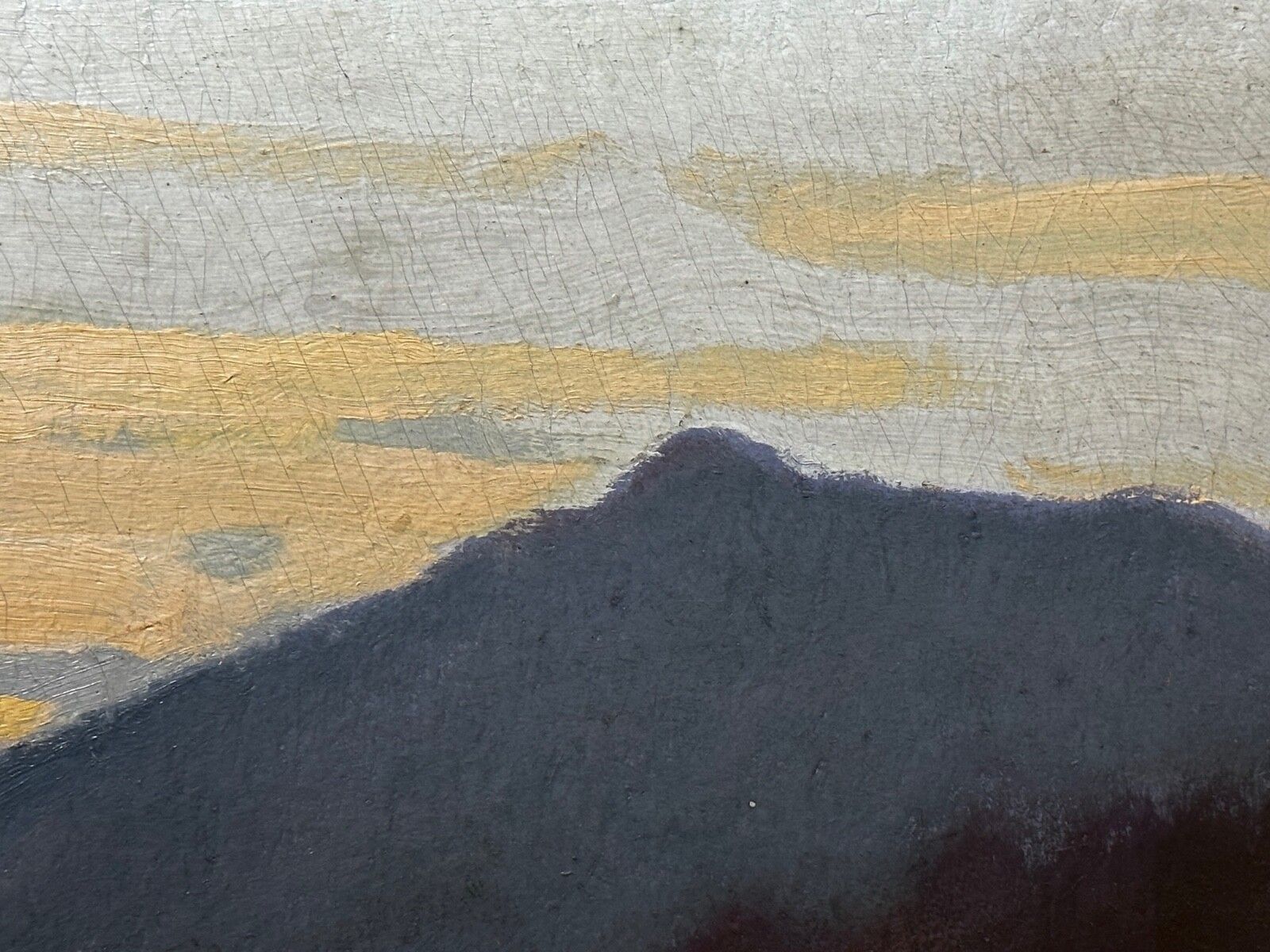 Victorian Landscape Oil Painting Evening, Glen Sannox Scottish Highlands Signed By George Houston photo for sale