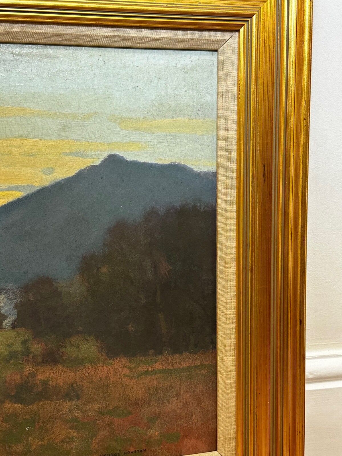 Victorian Landscape Oil Painting Evening, Glen Sannox Scottish Highlands Signed By George Houston photo 8500.0