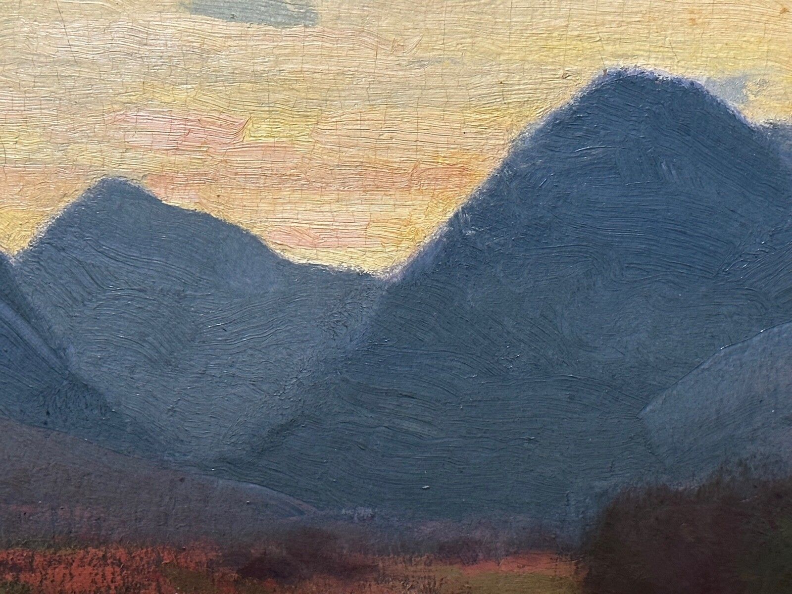 Victorian Landscape Oil Painting Evening, Glen Sannox Scottish Highlands Signed By George Houston photo vinterior