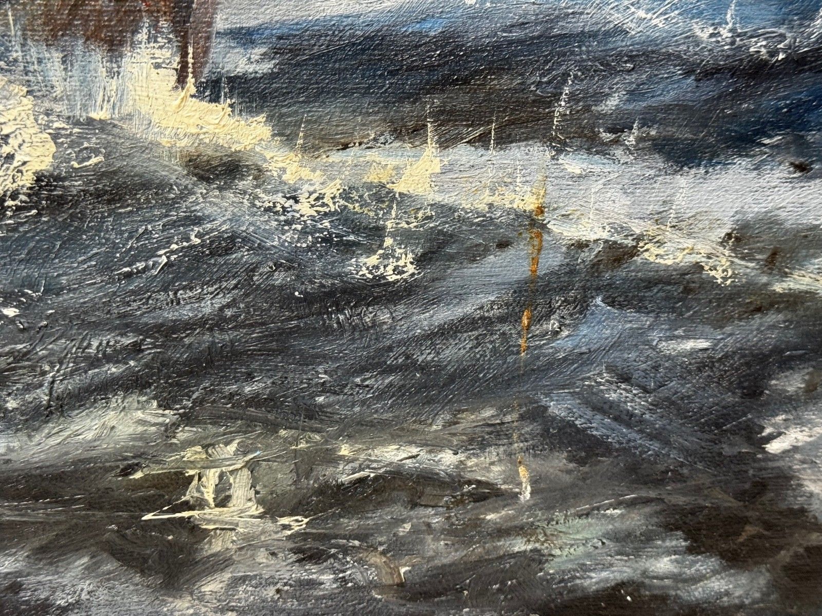 photo vinterior 20th Century Marine Oil Painting Kingston Peridot (H591) Hull Northern Fishing Co. Ltd Lost In Arctic Gale Jan 68