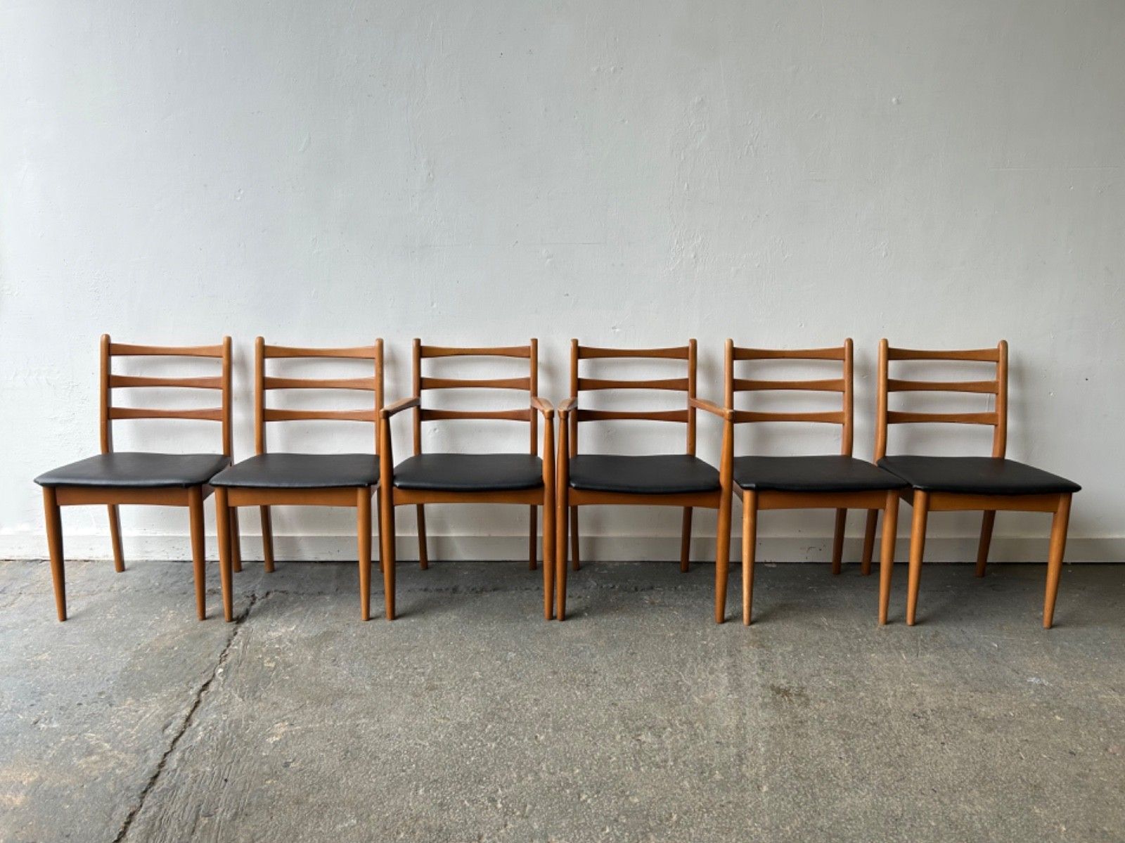 1960/70s Mid Century Set Of 6 Dining Chairs By Schreiber Furniture photo furniture