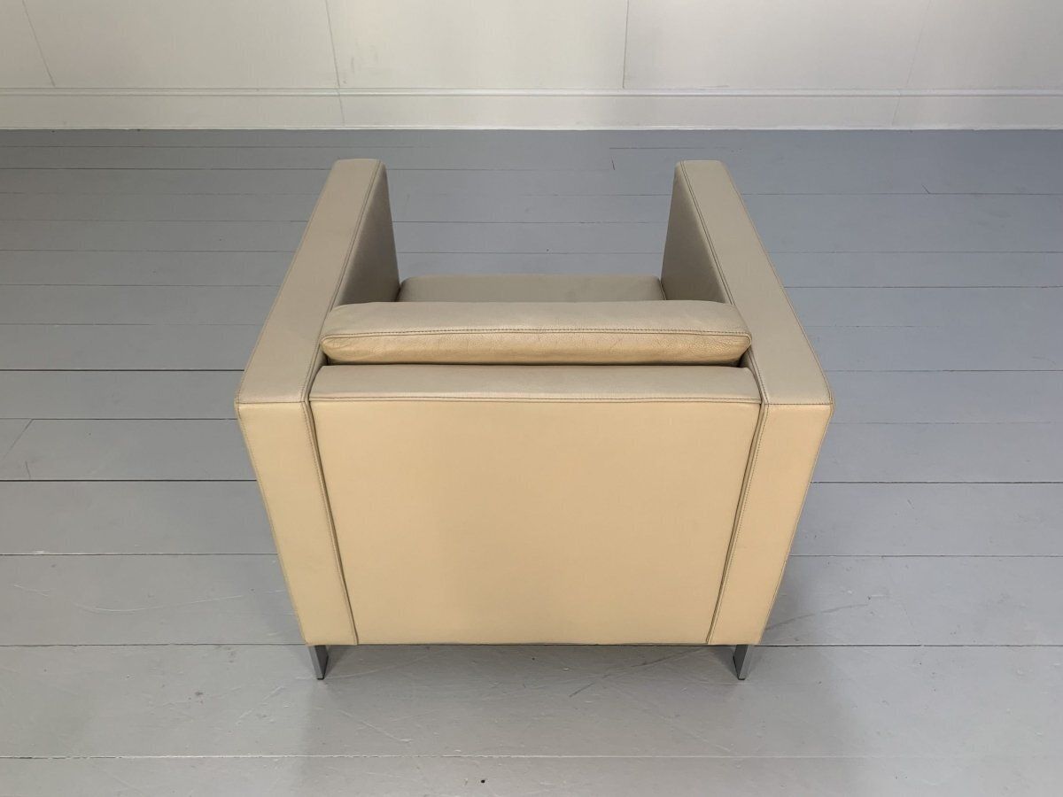 Walter Knoll Foster 500.10 Armchair   In Ivory Leather photo vintage