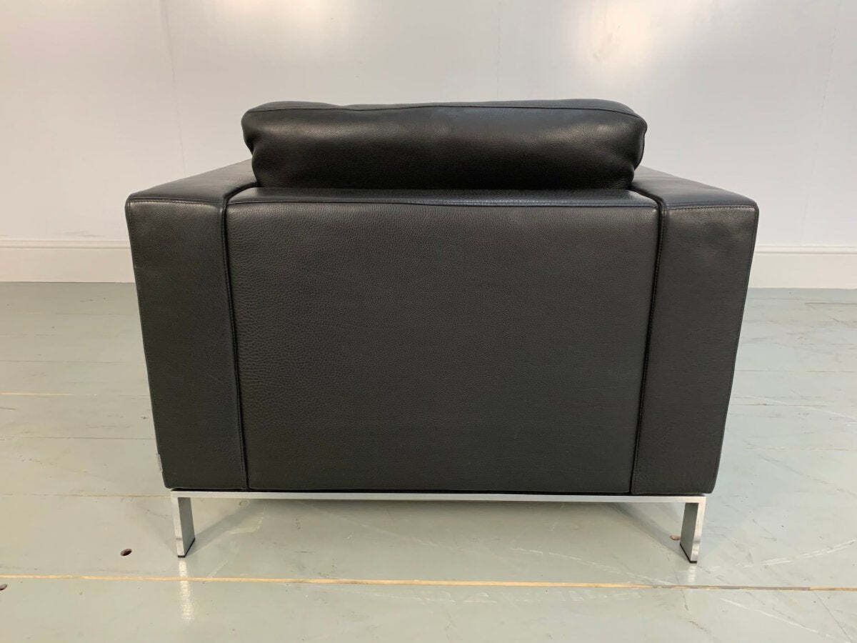 Walter Knoll Foster 503.10 Armchairs In Black Leather, Set Of 2 photo vinterior
