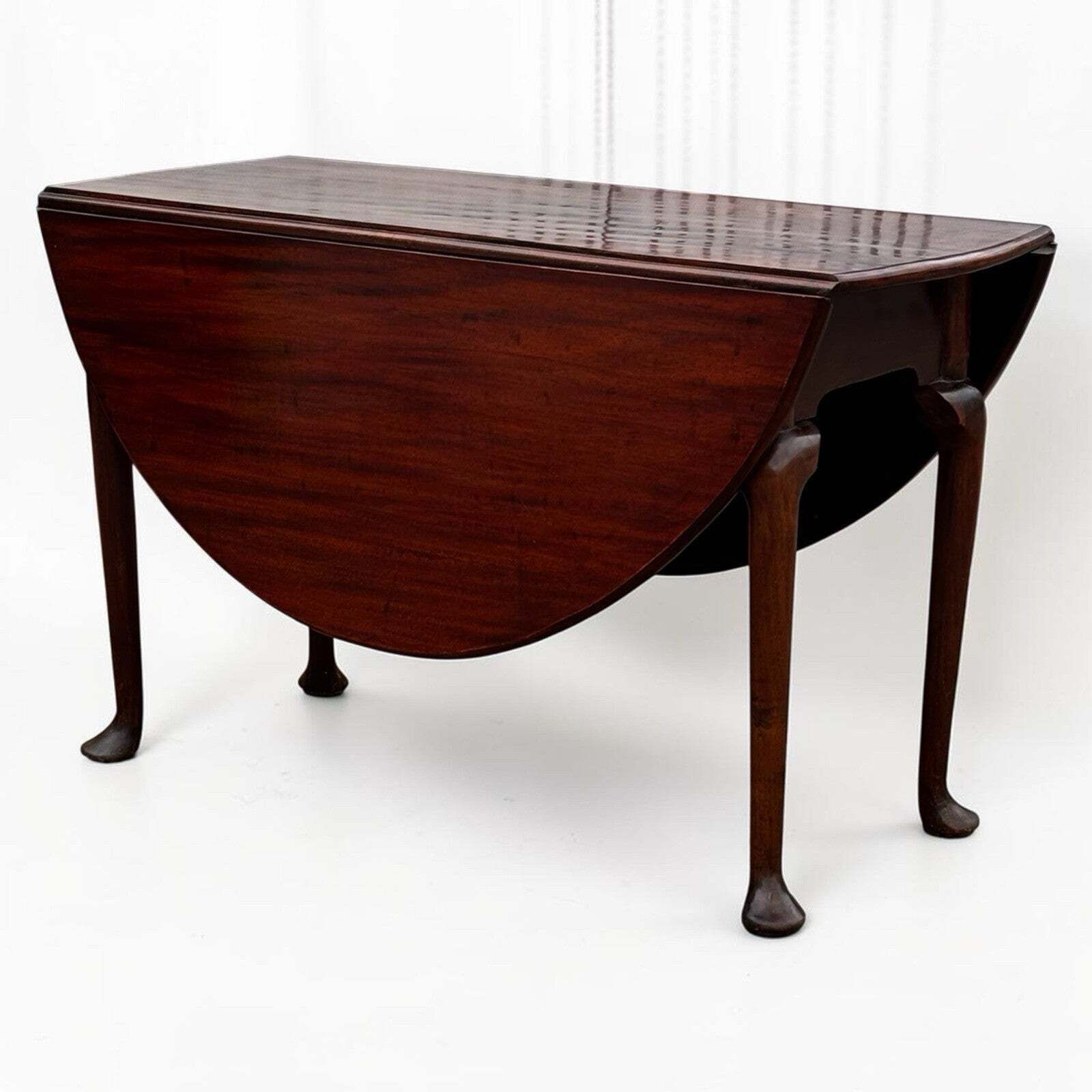 Georgian Mahogany Drop Leaf Dining Table. photo furniture