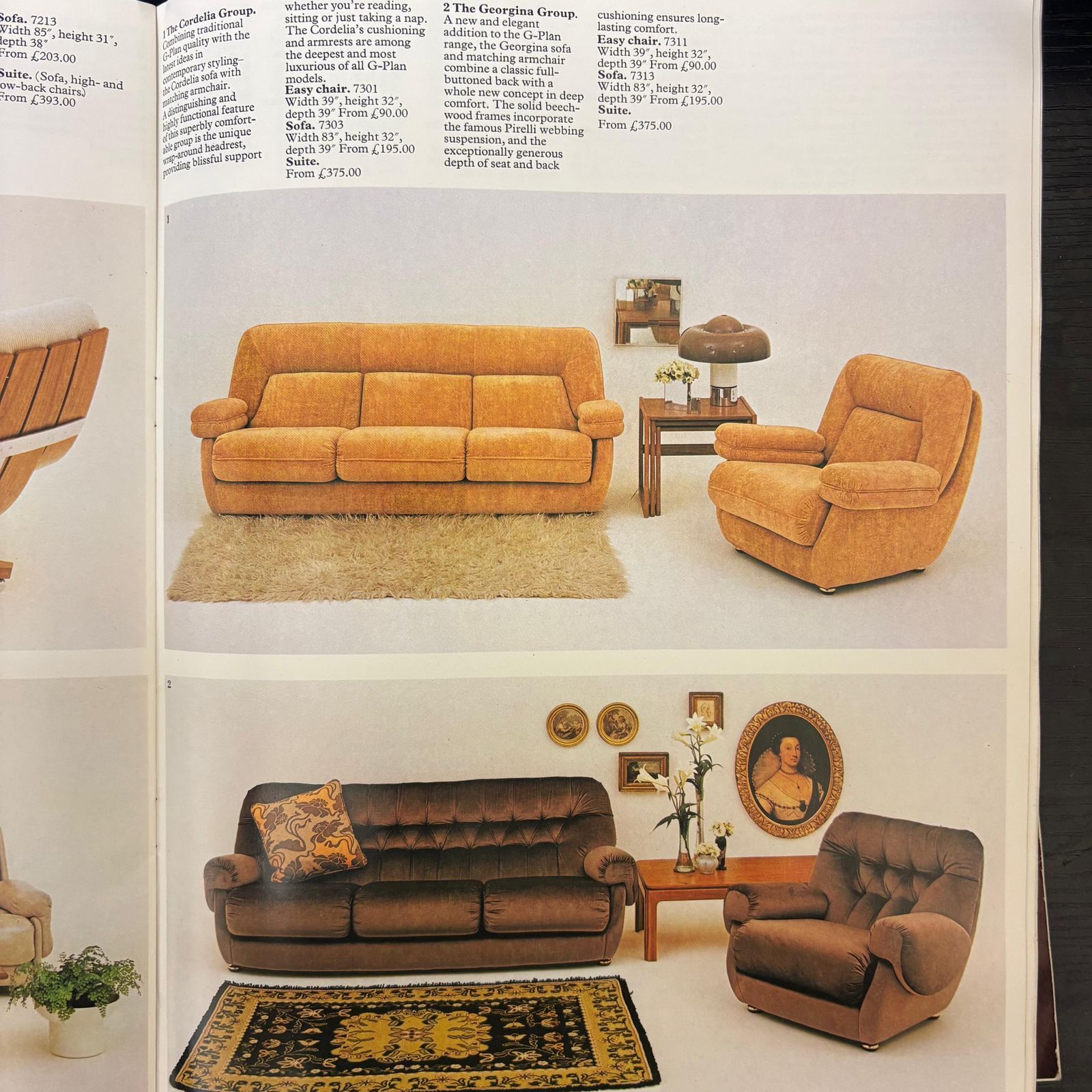 Mid Century G Plan Georgina Yellow Three Seater Sofa & Matching Pair Of Armchairs Yellow Velvet Retro Mcm photo for sale