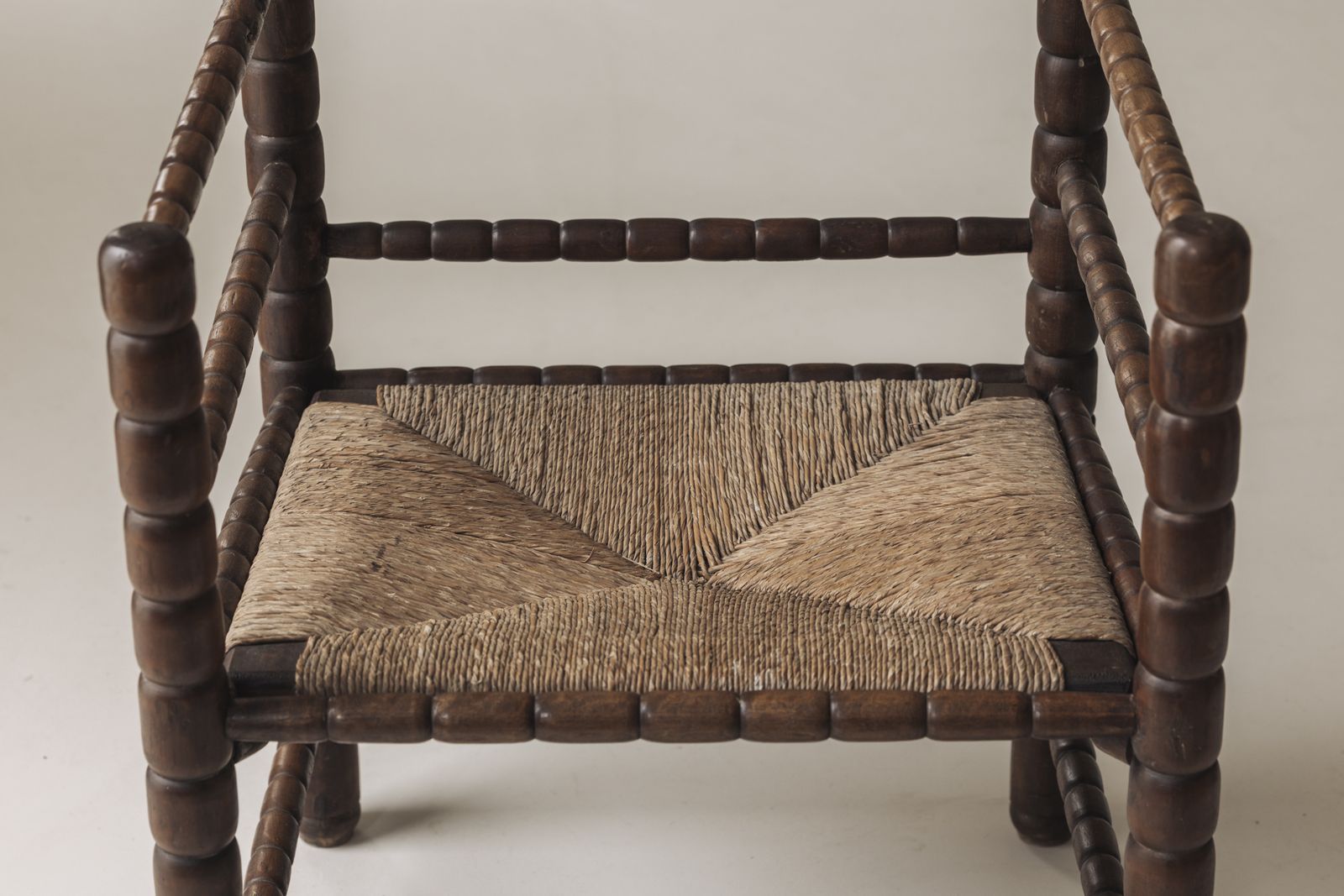 photo vintage Sculptural French 'Bobbin' Armchairs, 1950s