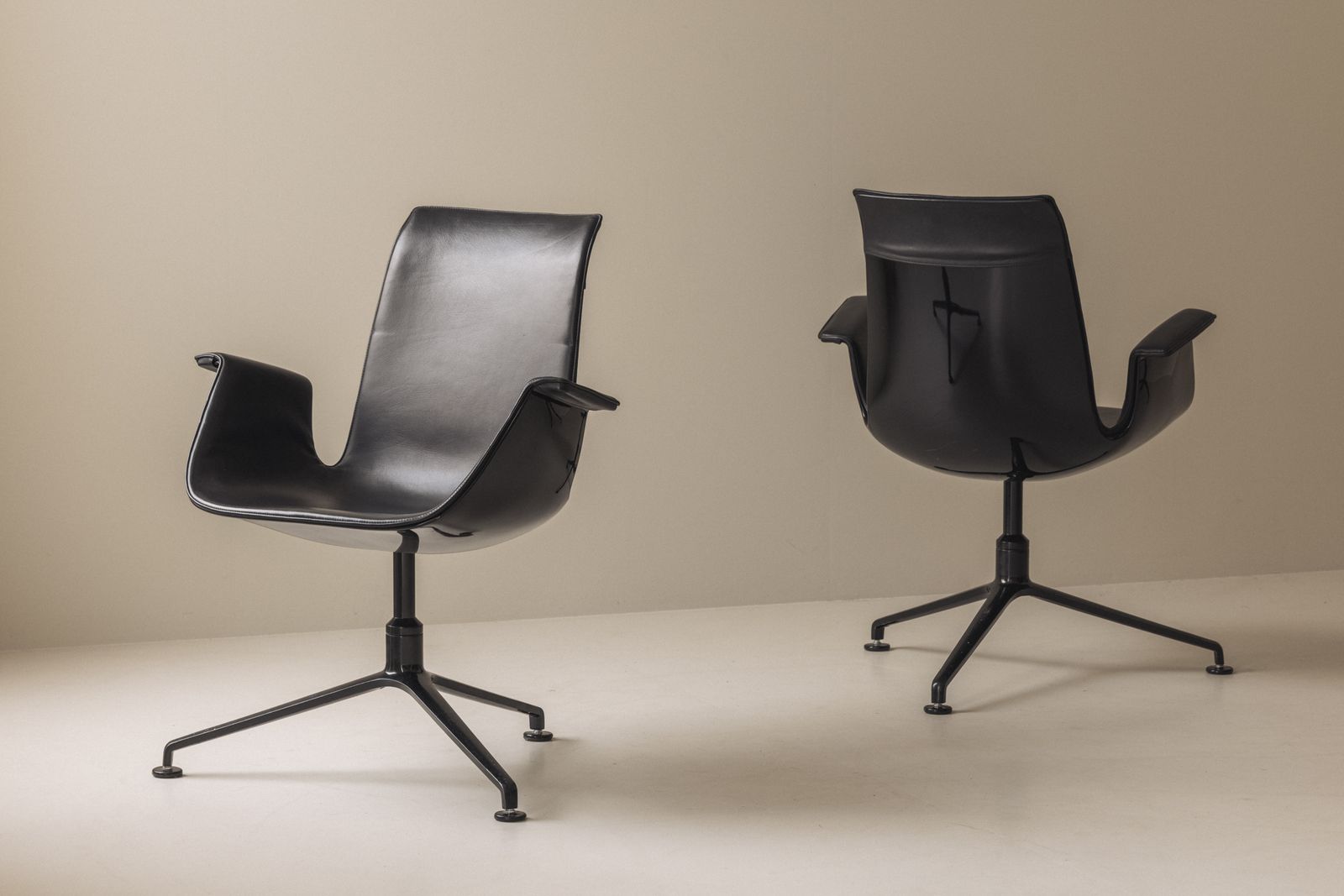1/6 Bird Low Tulip stoelen van Preben Fabricius & Jorgen Kastholm, jaren 1980