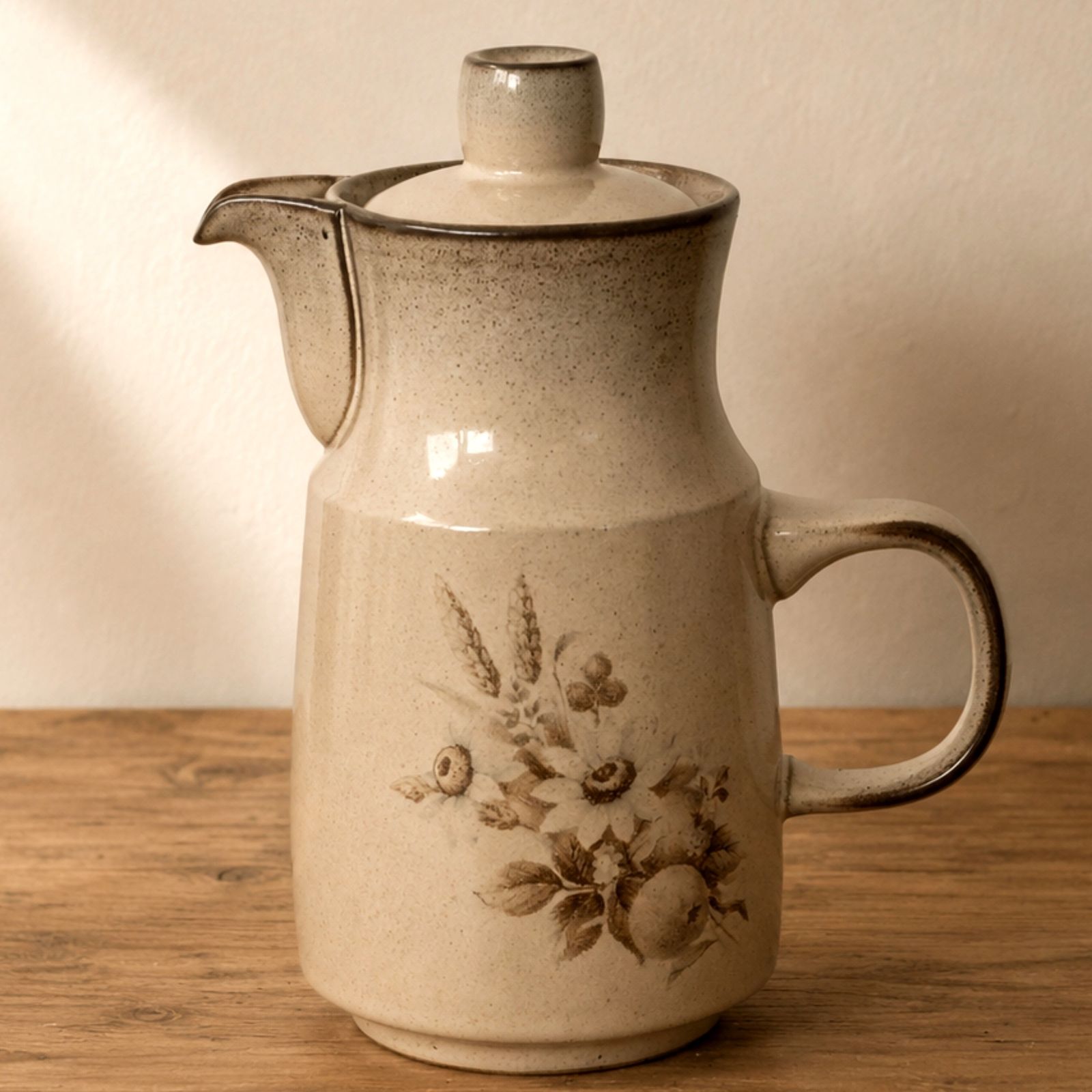 Vintage Denby Memories Stoneware Coffee Pot 1970s photo vinterior