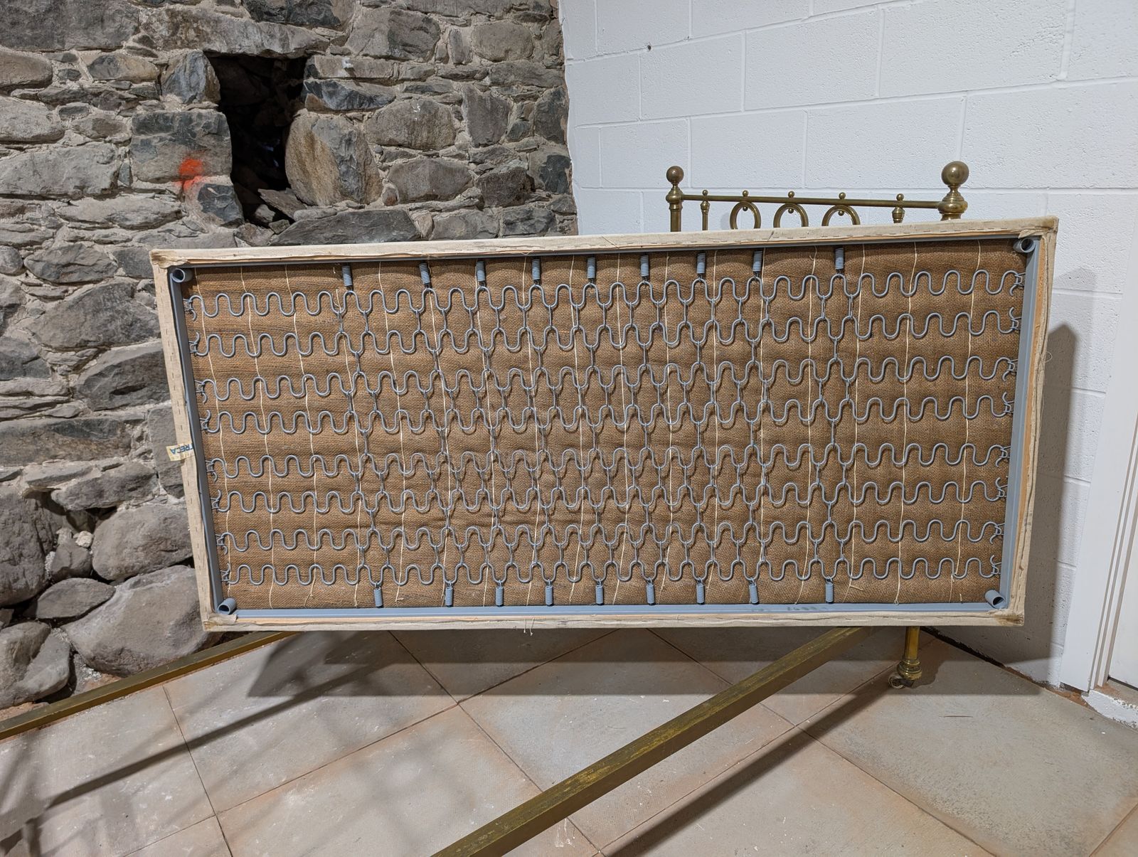 Antique French Single Brass Bed photo vinterior