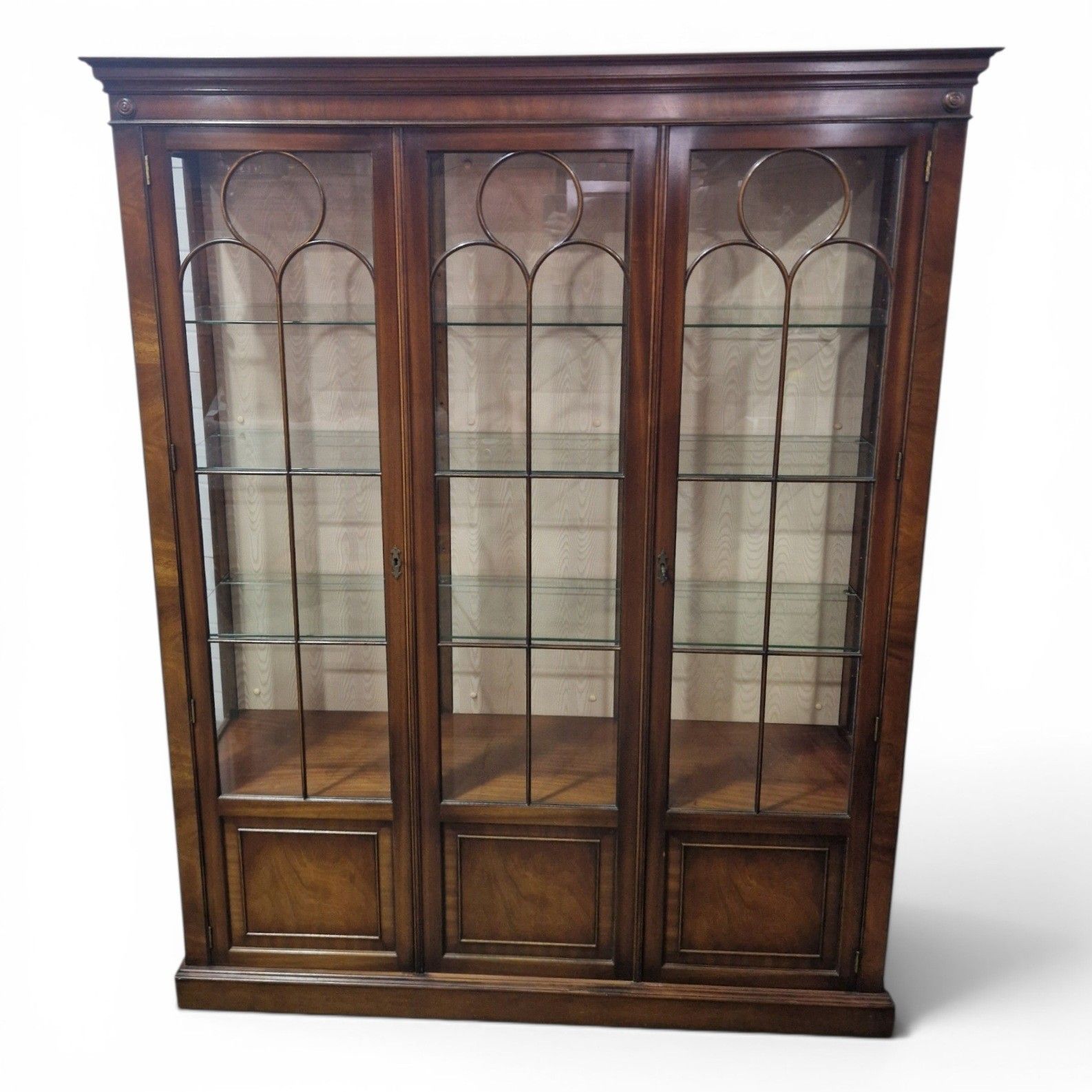 Bevan Funnell Reprodux Mahogany Showcase Display Cabinet Glazed Large Lockable photo vintage